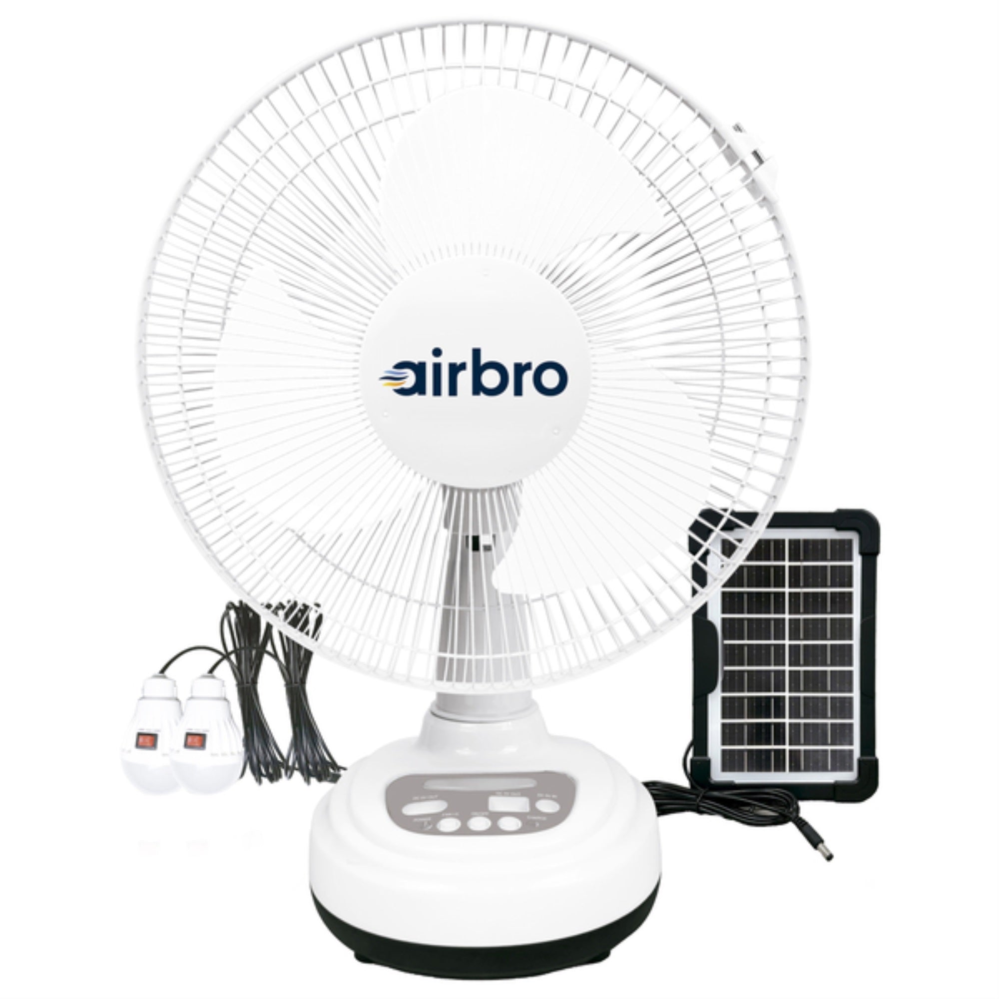 airbro FSA-12 FSA-12 12-In. Rechargeable AC/DC Fan with Solar Charging