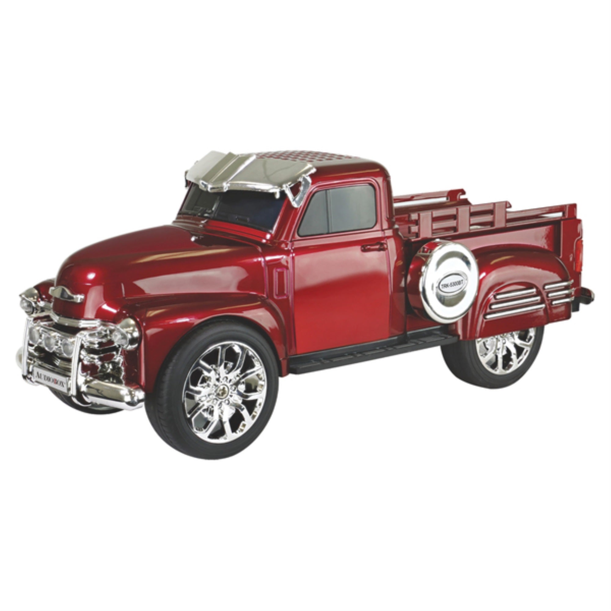 Audiobox TRK-5300BTRED Retro Ride 10-Watt-RMS Bluetooth Rechargeable Truck Speaker with FM Radio (Red)