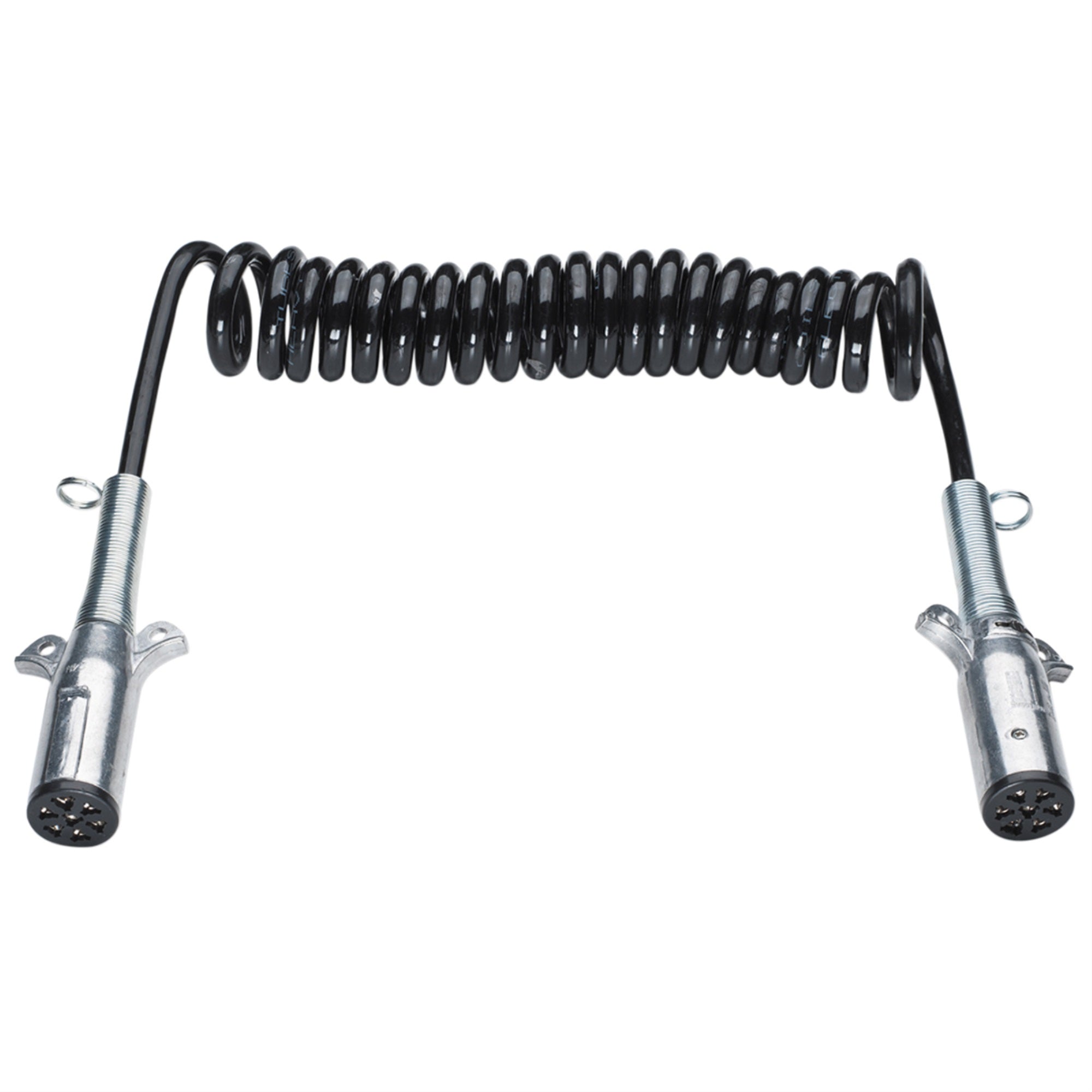 Trailer Connector Coiled Cable Standard Electric Coil 7 Cond 15 Feet With Leads Gt3310