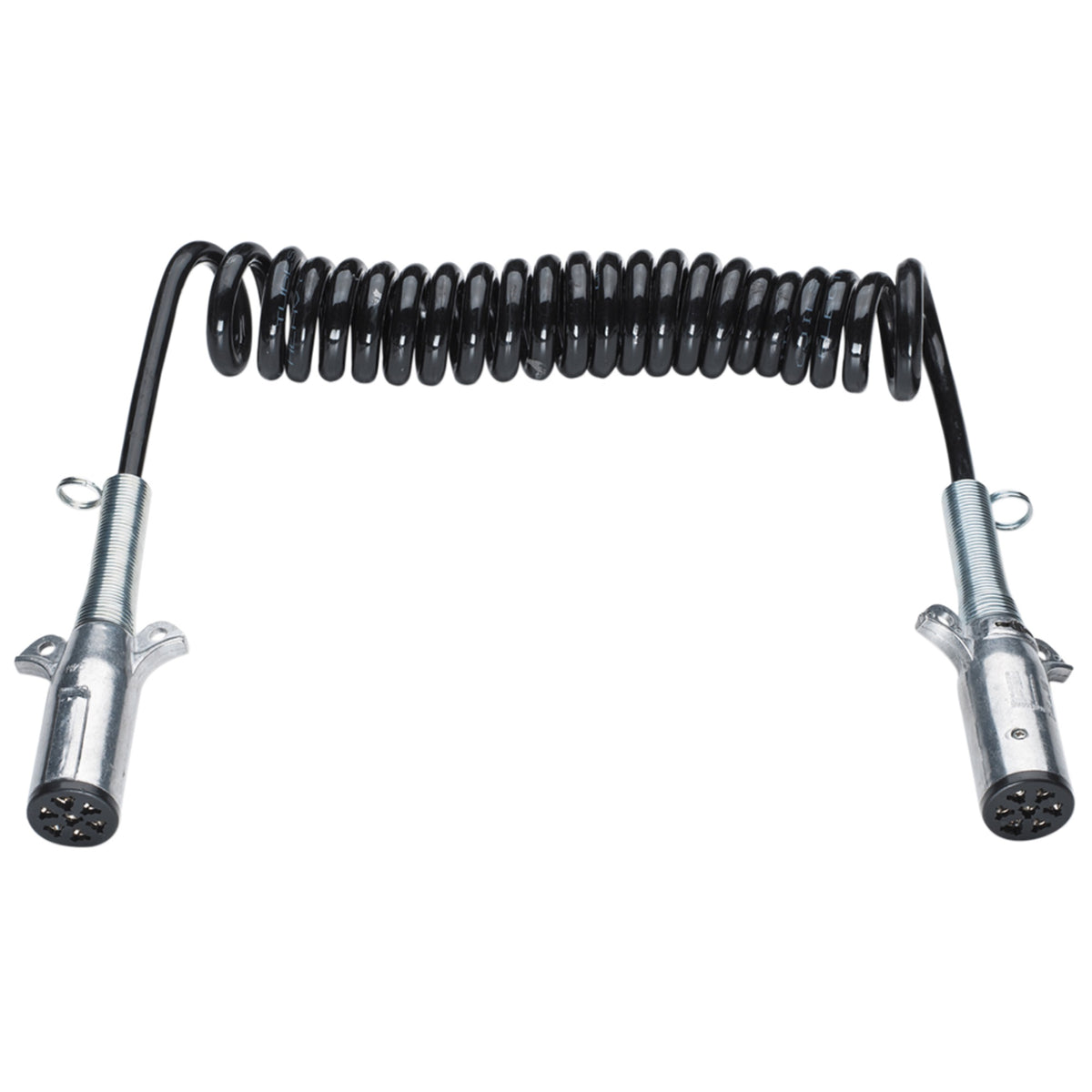Trailer Connector Coiled Cable Standard Electric Coil 7 Cond 15 Feet With Leads Gt3310