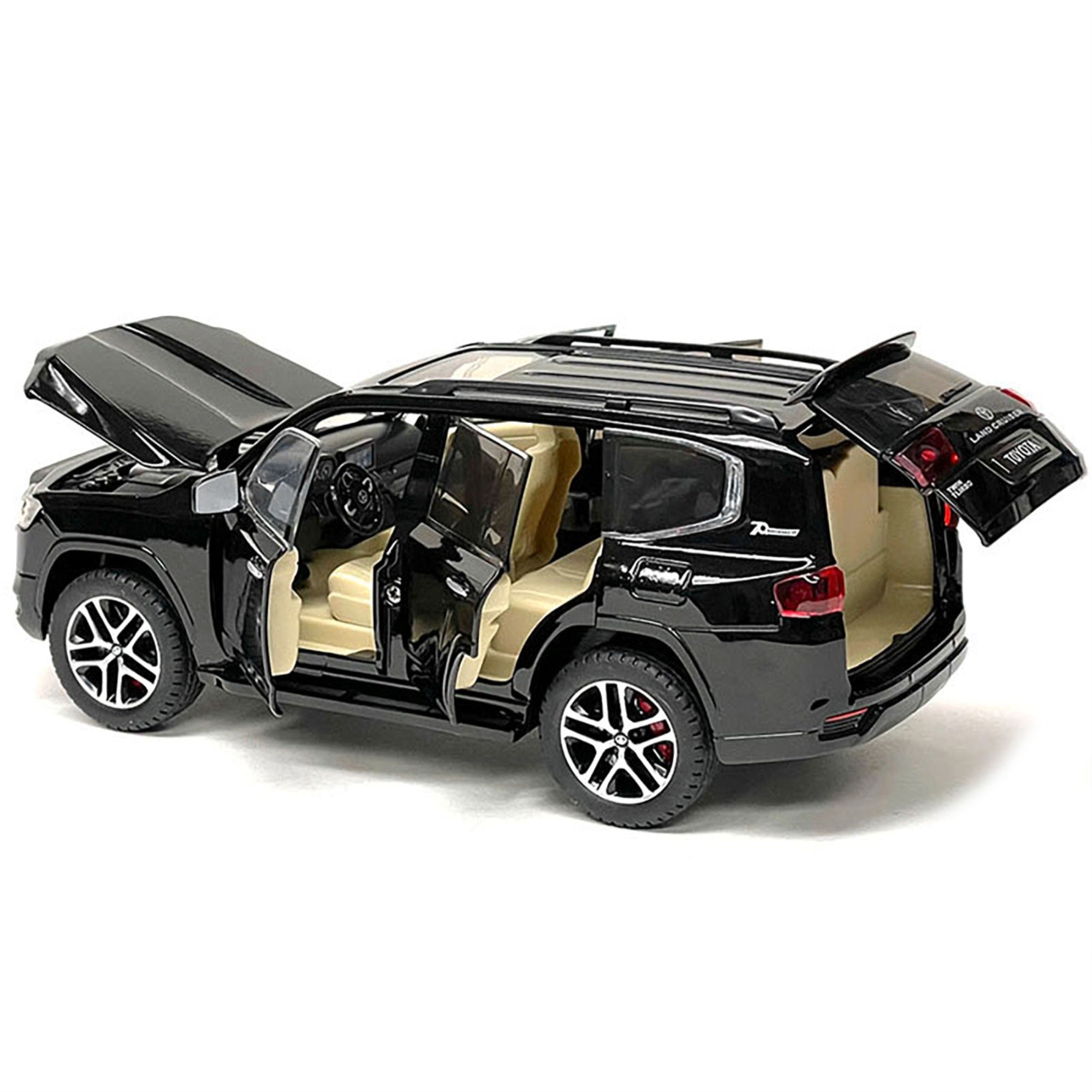 Toyota Land Cruiser Black Metallic 1/24 Diecast Model Car By Motormax