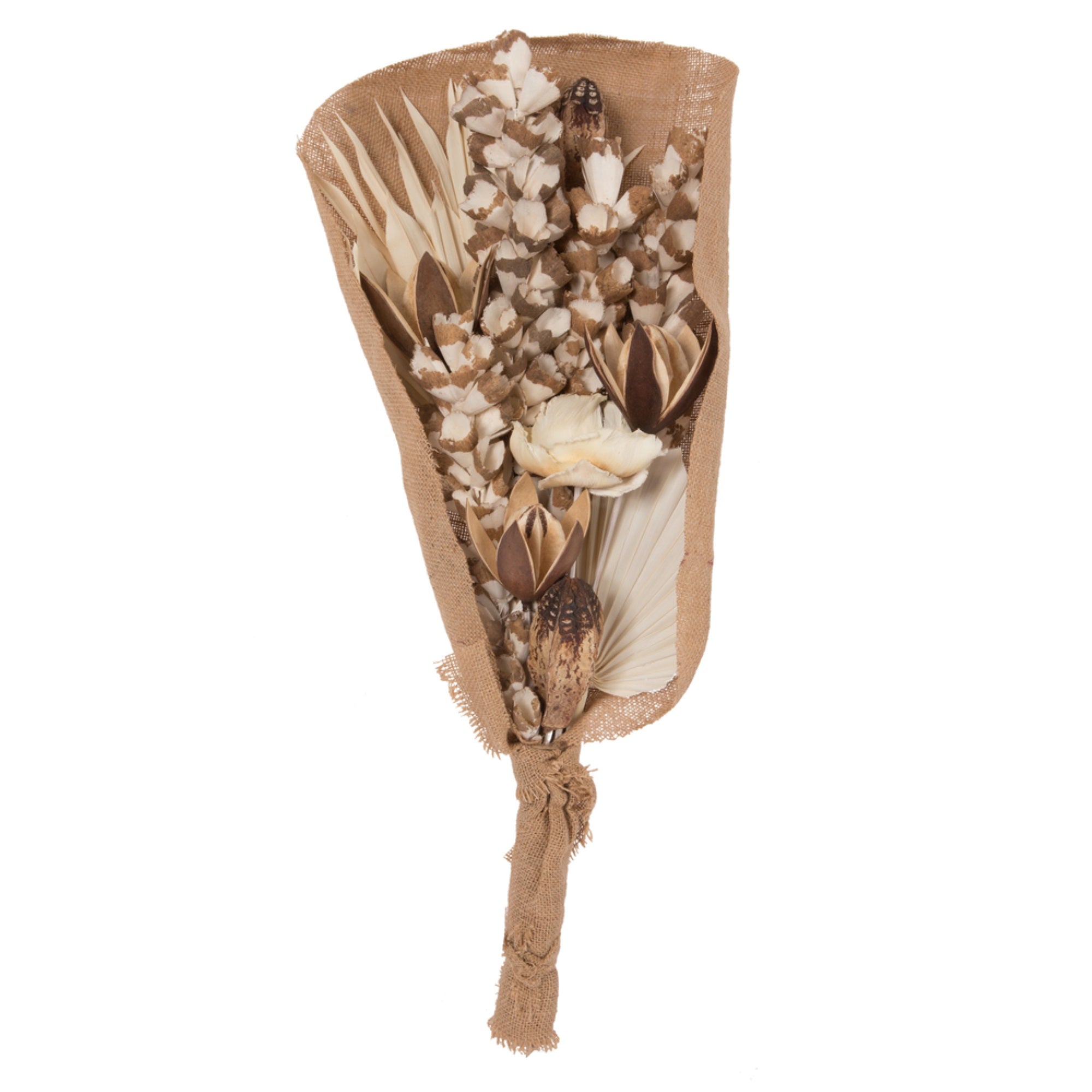 Vickerman Natural Botanicals 19” Bleached Palm Assorted Bouquet. Realistic Looking Botanicals.