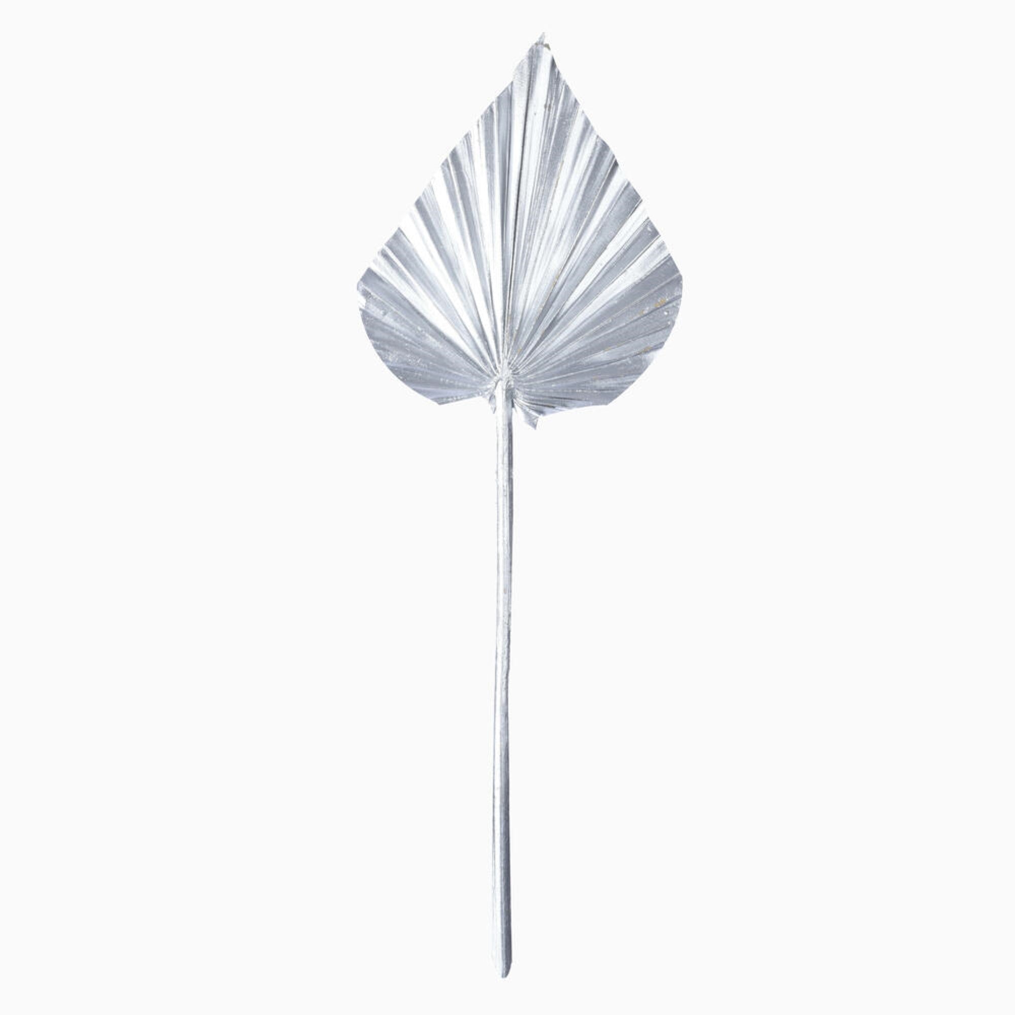 Vickerman Natural Botanicals 15.75 - 19.5” Metallic Silver Dried Palm Spear 12 per bag.