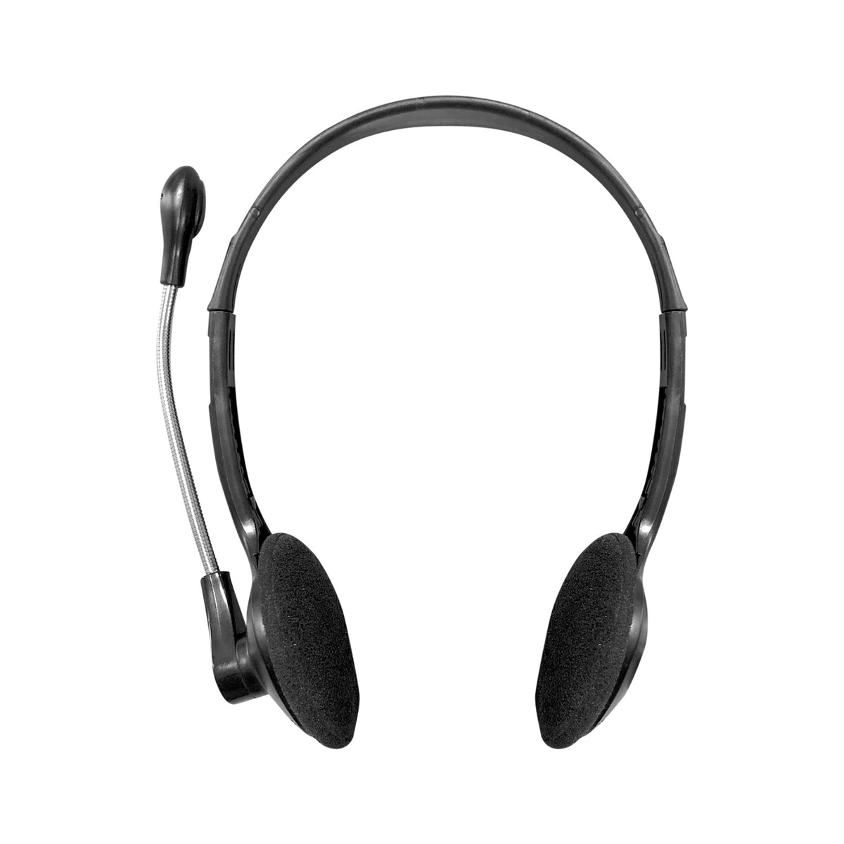 Multi-Pack Of 50 Personal Headsets With Steel-Reinforced Mic, Trrs Plug And Foam Ear Cushions