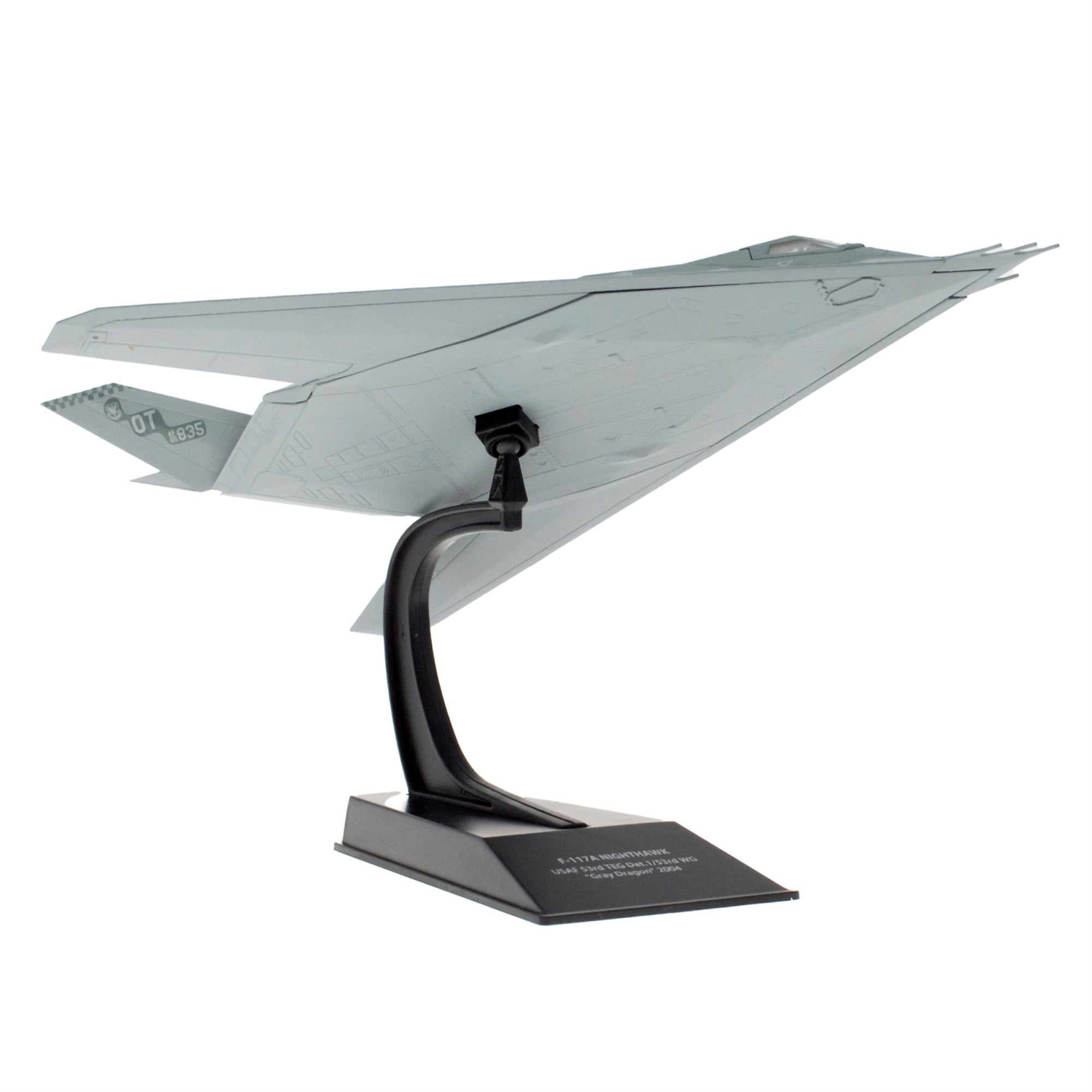 Lockheed F-117A Nighthawk Stealth Aircraft '53Rd Test And Evaluation Group Detachment 1 53Rd Wing Gray Dragon' (2004) United States Air Force 1/100 Diecast Model By Hachette Collections