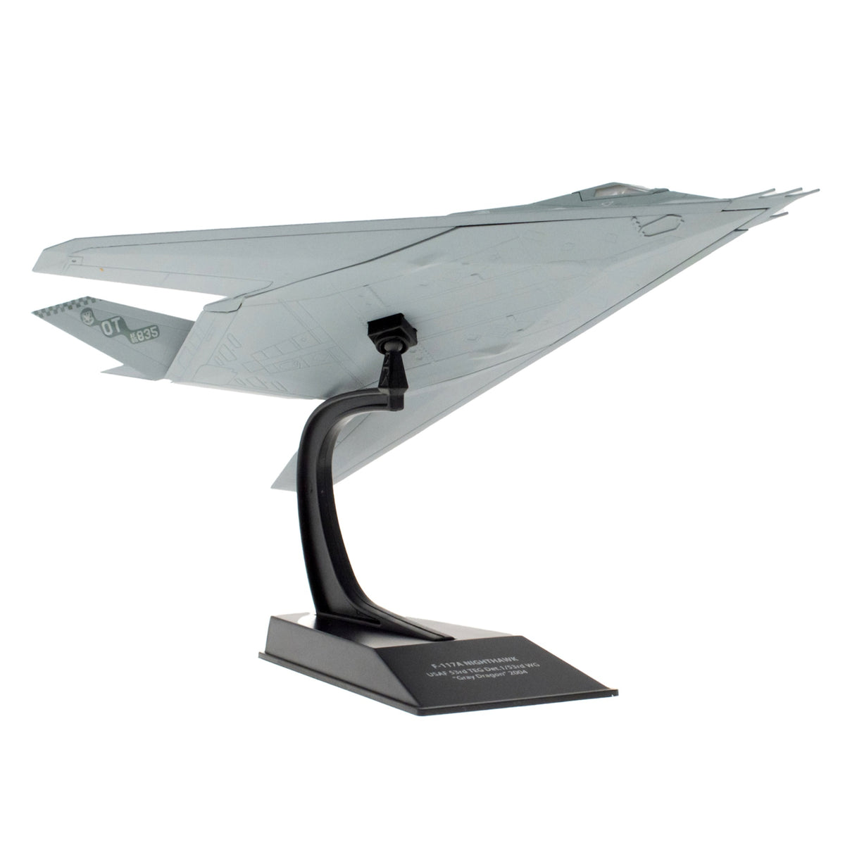 Lockheed F-117A Nighthawk Stealth Aircraft '53Rd Test And Evaluation Group Detachment 1 53Rd Wing Gray Dragon' (2004) United States Air Force 1/100 Diecast Model By Hachette Collections