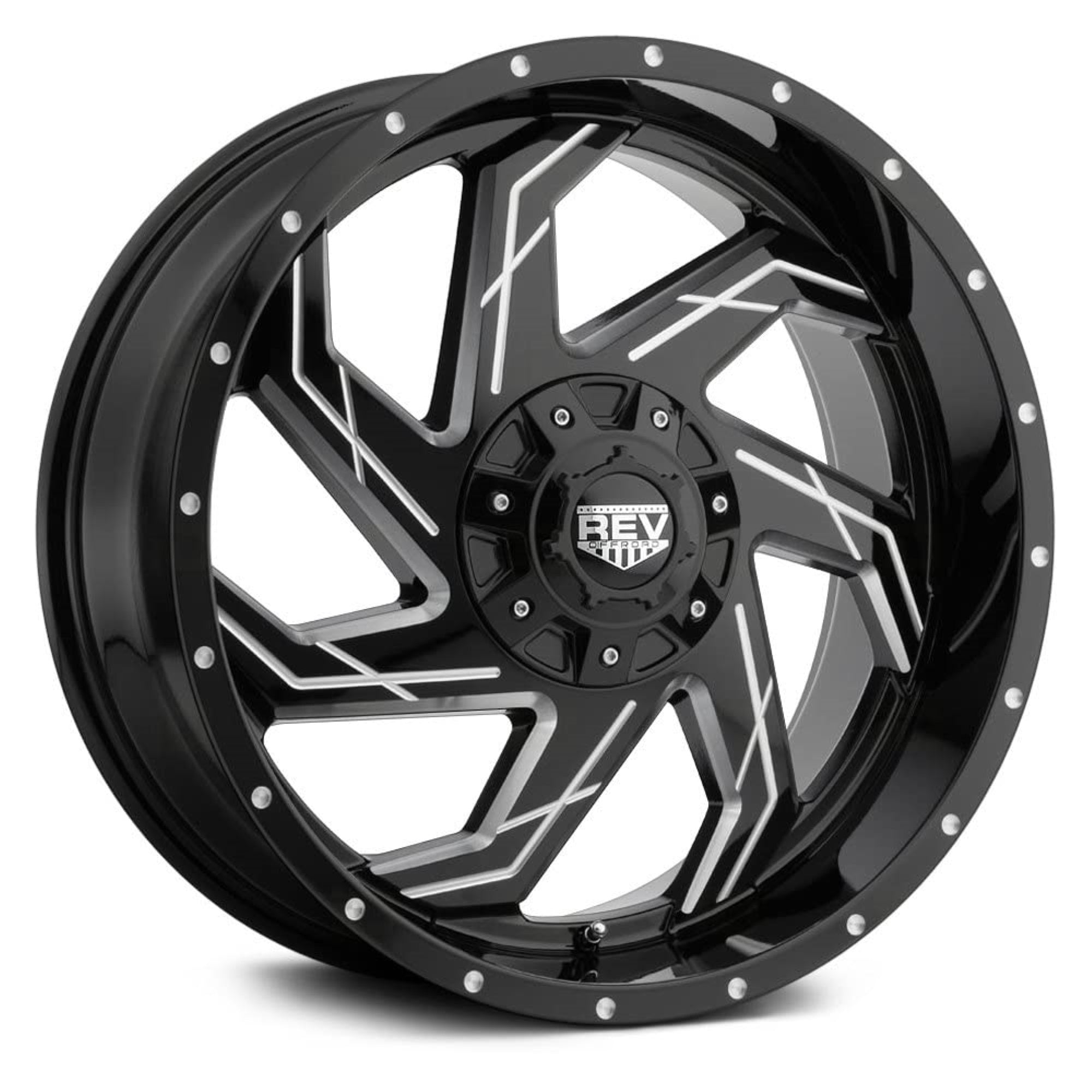 Rev Wheels 895M-7903212 895 Series- 17X9 4.53 Bs 5X5/5X5.5 -Black/Machine Lip