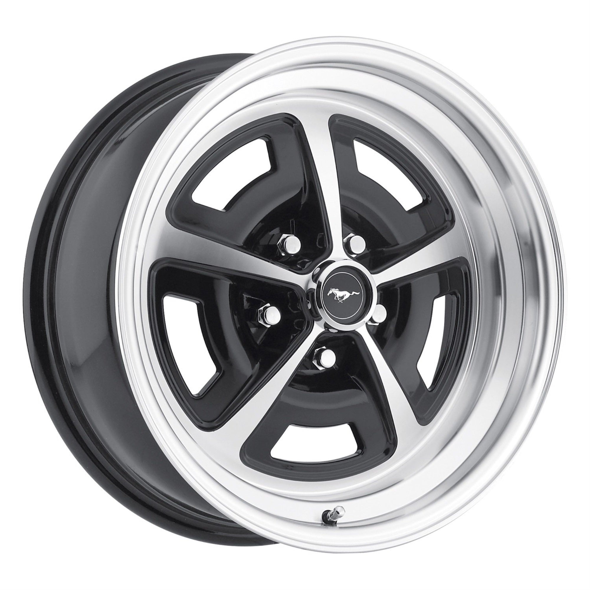 Drake Off Road Lw50-70854A Legendary Magnum 500 Size 17X8 Bolt Pattern 5X4.5 In. Back Spacing 4.5In. Gloss Black/Machined Legendary Magnum 500