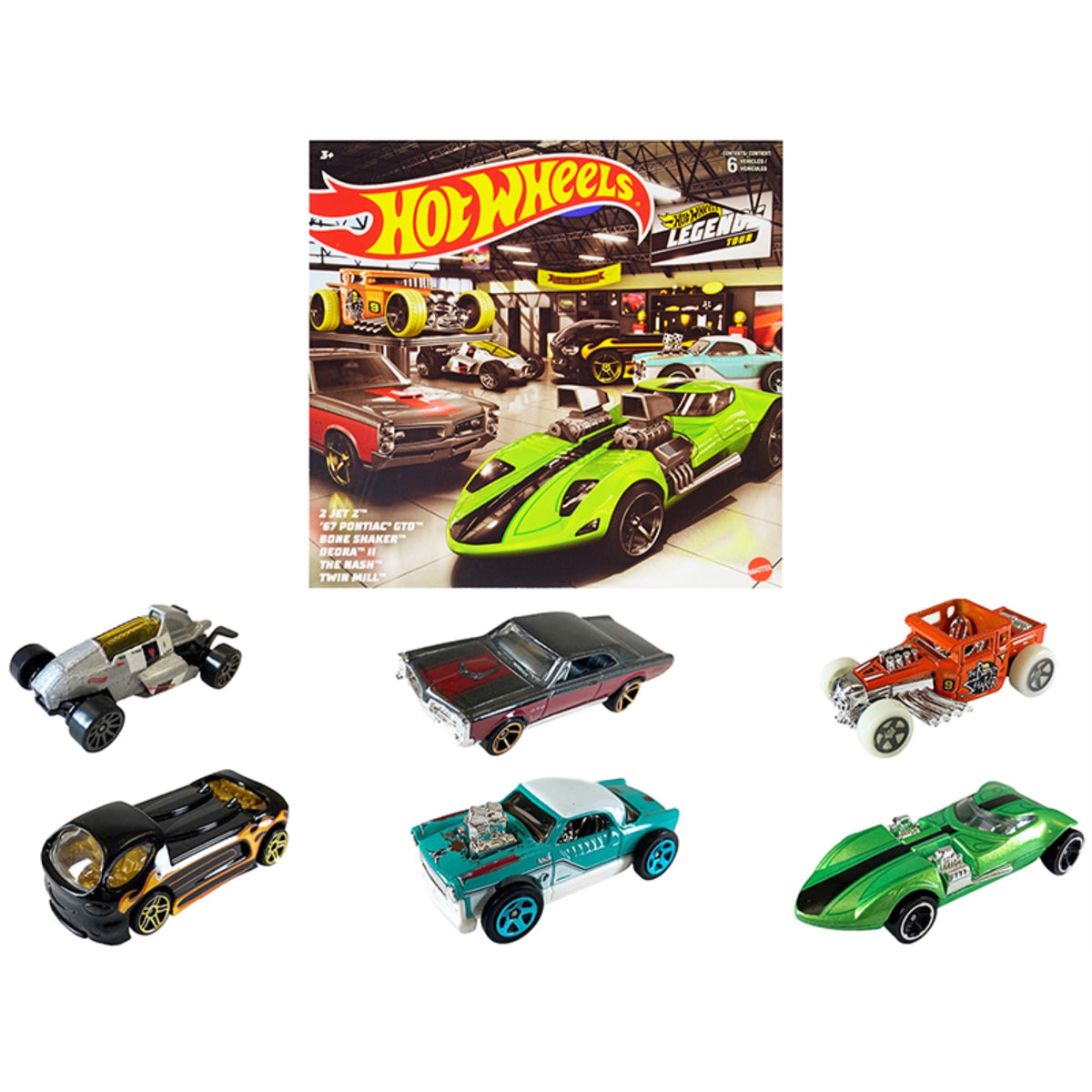 Hot Wheels Legends' 6 Piece Set Diecast Model Cars By Hot Wheels
