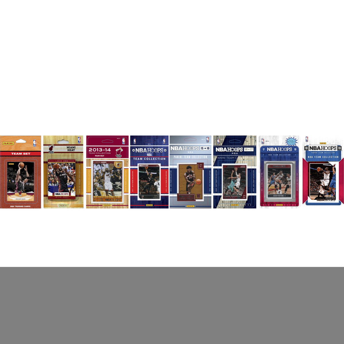 Nba Miami Heat 8 Different Licensed Trading Card Team Sets