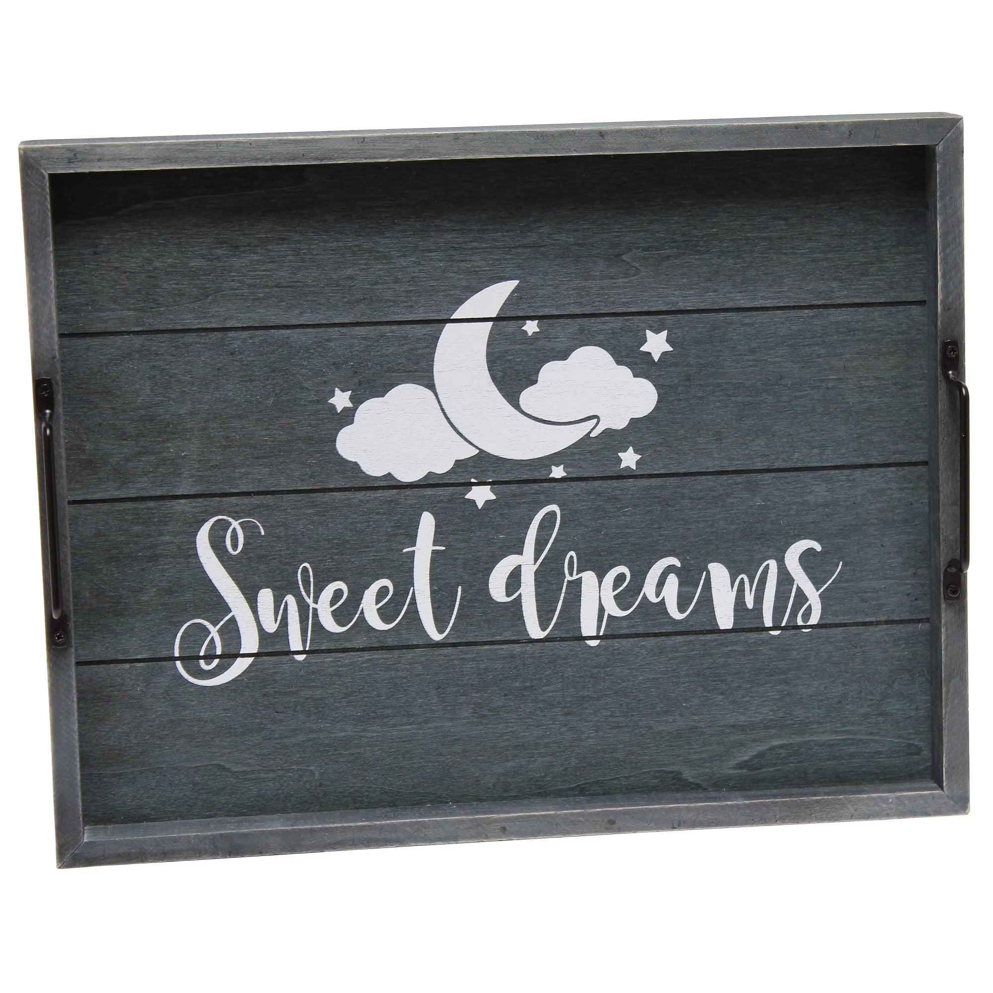 Elegant Designs Decorative Wood Serving Tray W/ Handles, 15.50' X 12', 'Sweet Dreams'