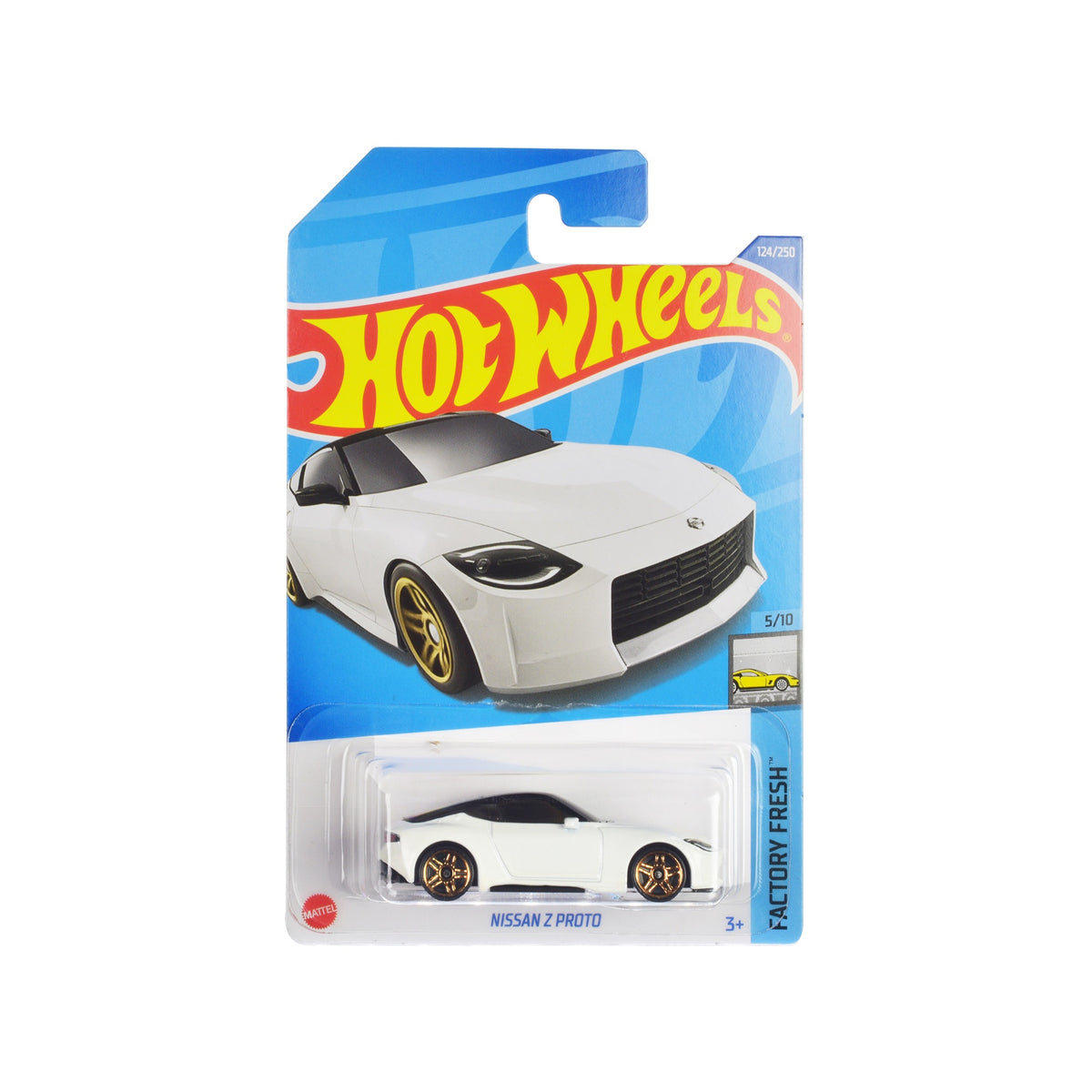 Z Proto White Metallic With Black Top 'Factory Fresh' Series Diecast Model Car By Hot Wheels