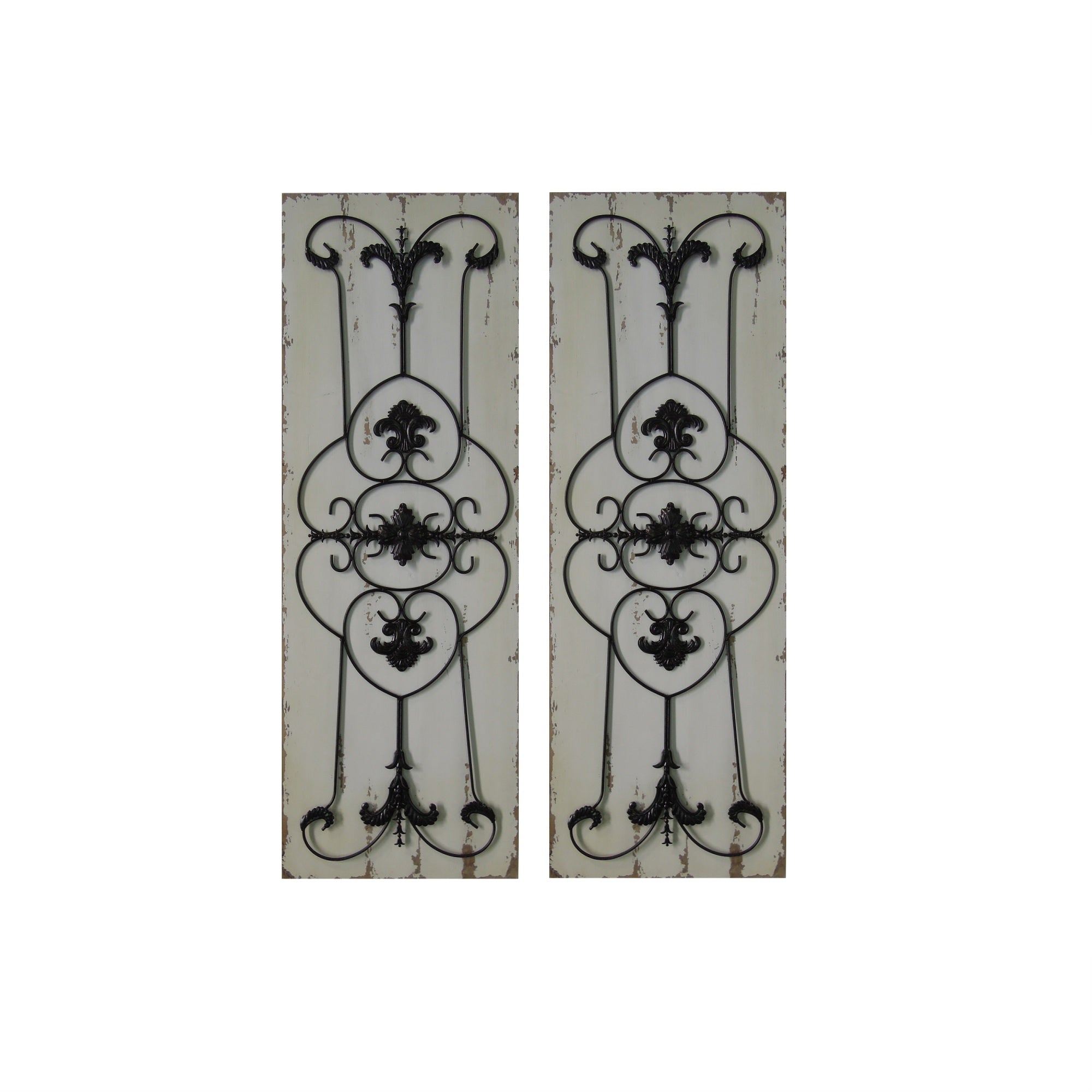 Scroll Wall Dcor Panels, Set of 2