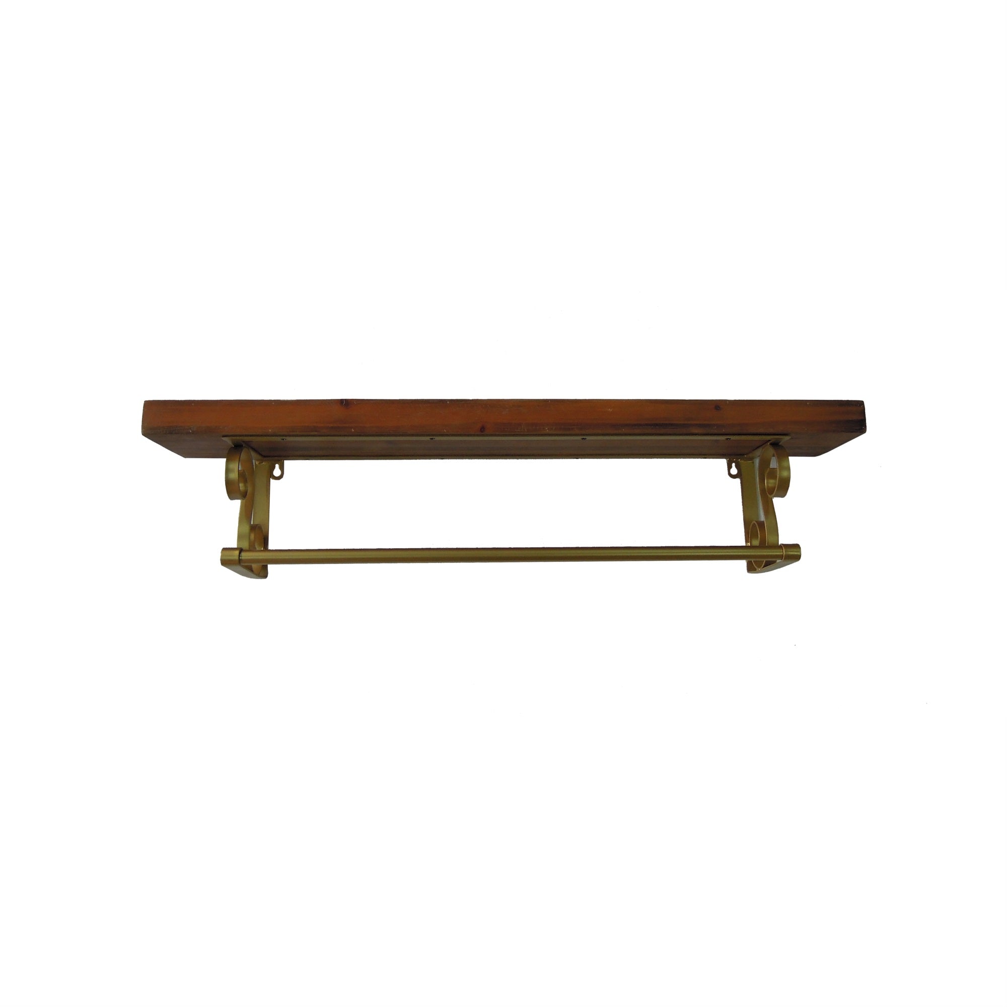 Everly 32In Wood And Metal Wall Shelf