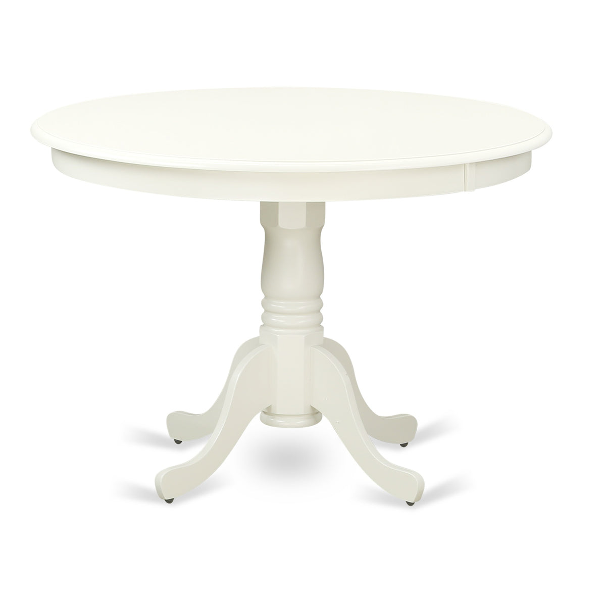 Affordable And Inviting Hlce5-Lwh-15 5Pc Dining Set With Round Table And Parson Chairs In Baby Blue Fabric, Linen White Finish'