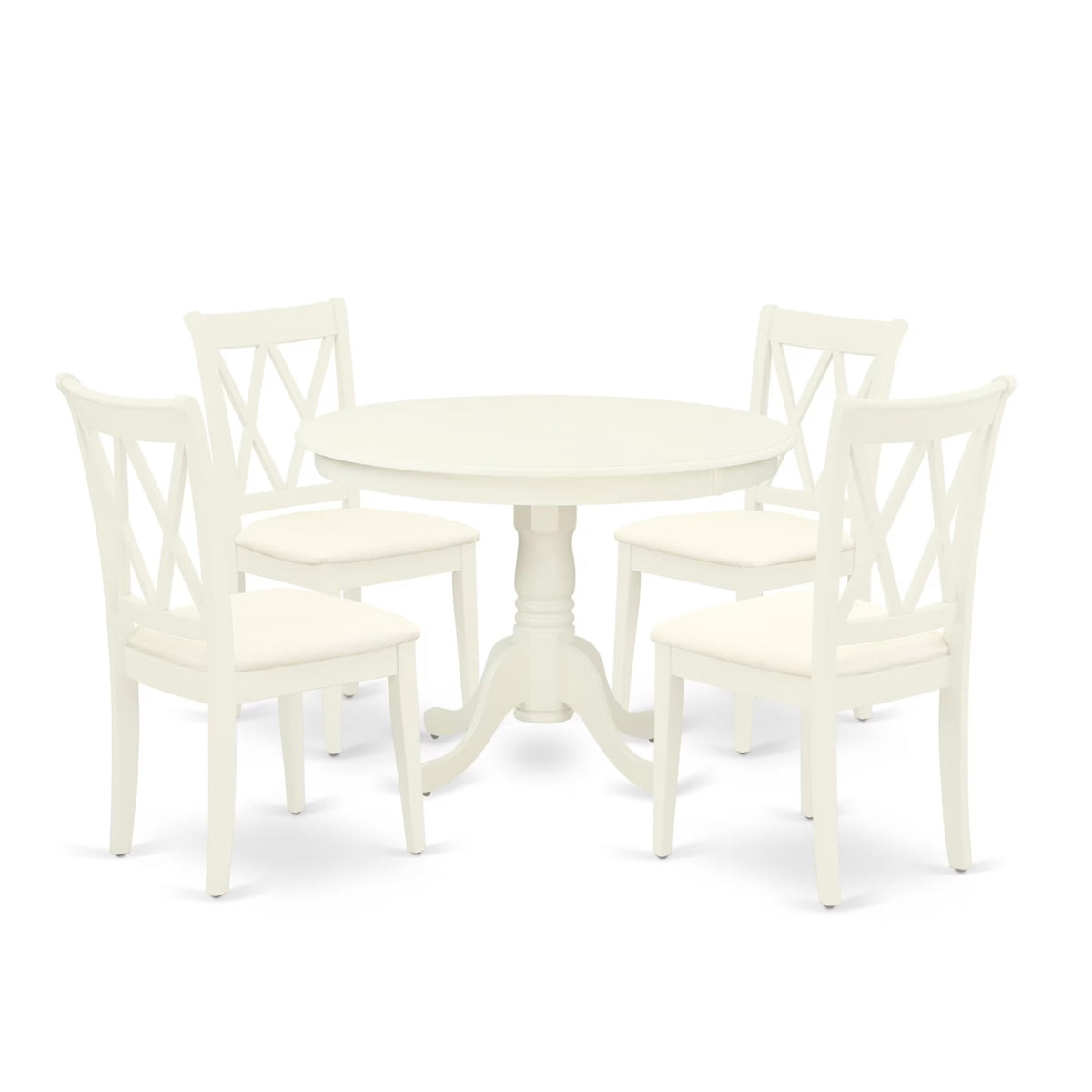 Casafoyer Hlcl5-Lwh-C 5 Piece Dining Room Table Set Includes A Round ...
