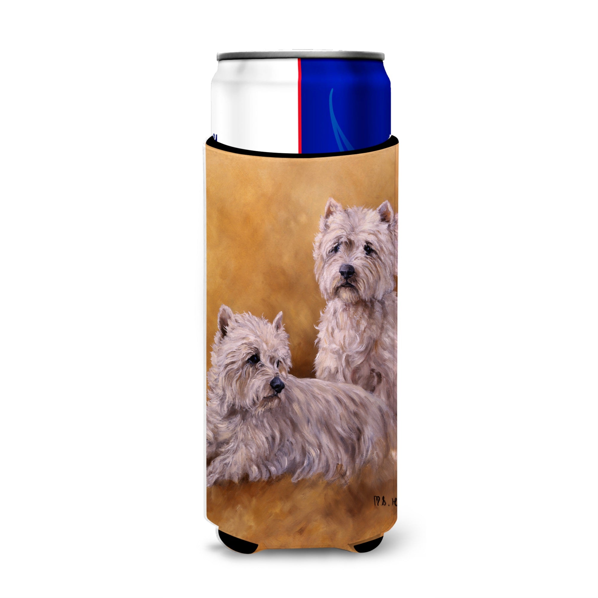 Caroline'S Treasures Westies By Michael Herring Michelob Ultra Koozies For Slim Cans, Multicolor
