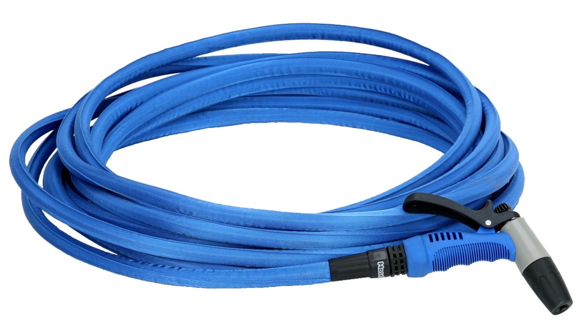 25' Blue Flexible Hose Kit With Rubber Tip Nozzle