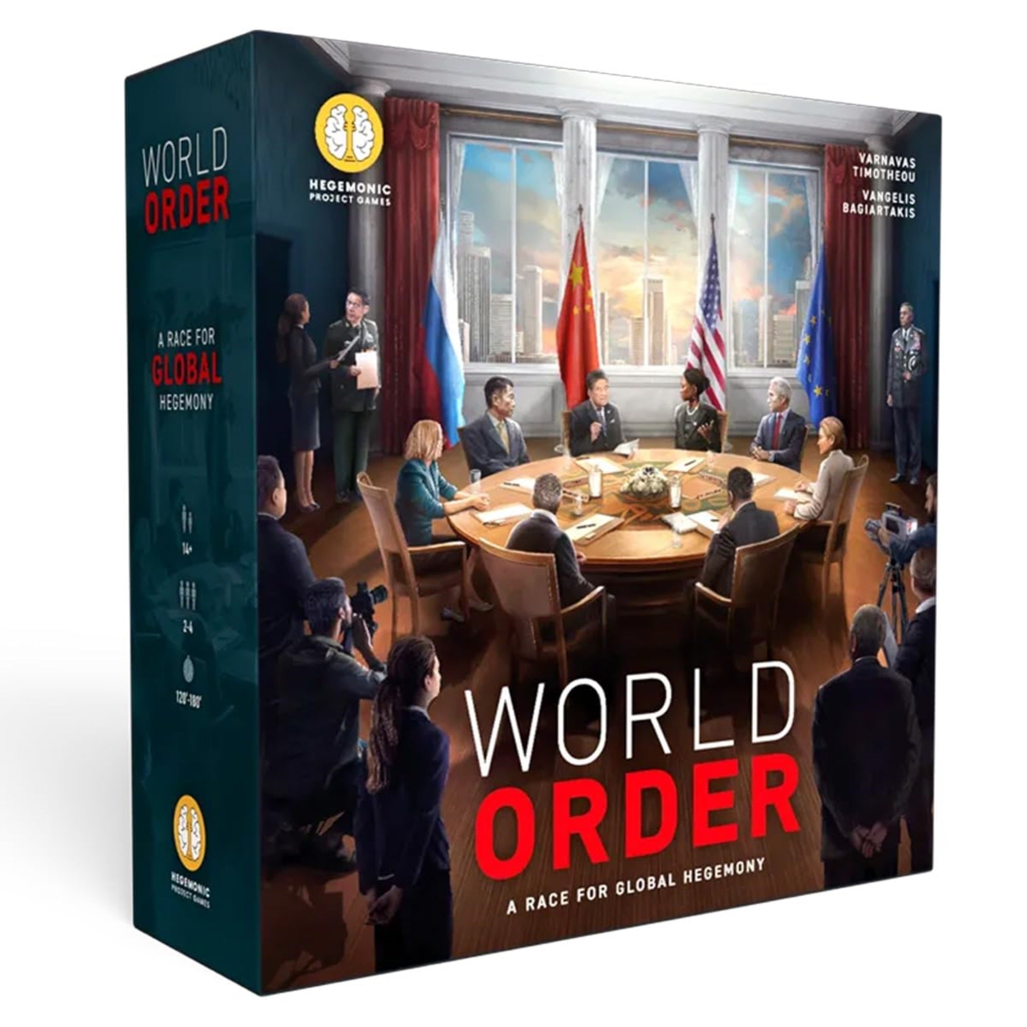 World Order - Political & Economic Events Board Game, Asymmetric Card Driven Play, Global Power Area Control, Deck-Building, Ages 14+, 2-4 Players