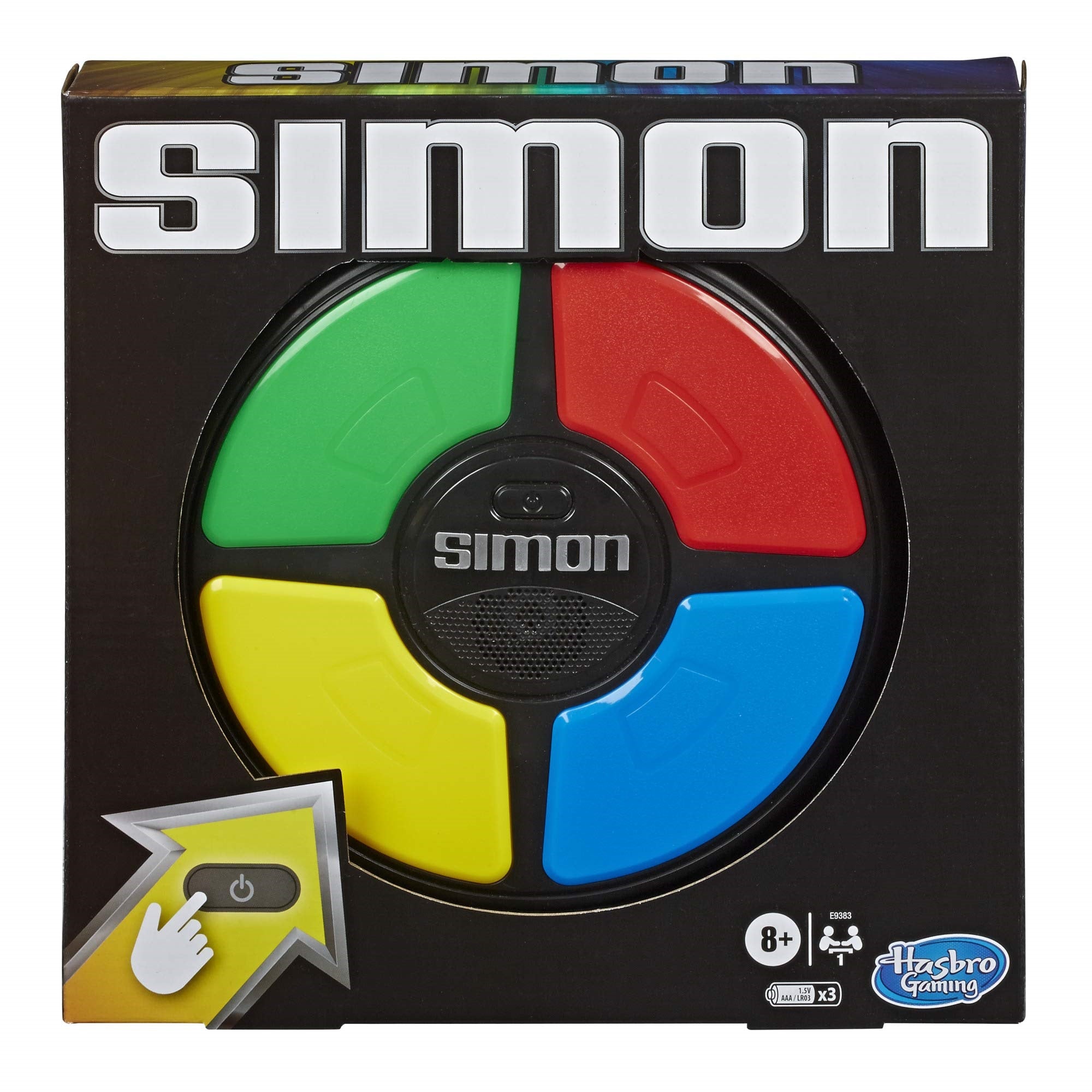 Hasbro Gaming Simon Handheld Electronic Memory Game With Lights And Sounds For Kids Ages 8 And Up