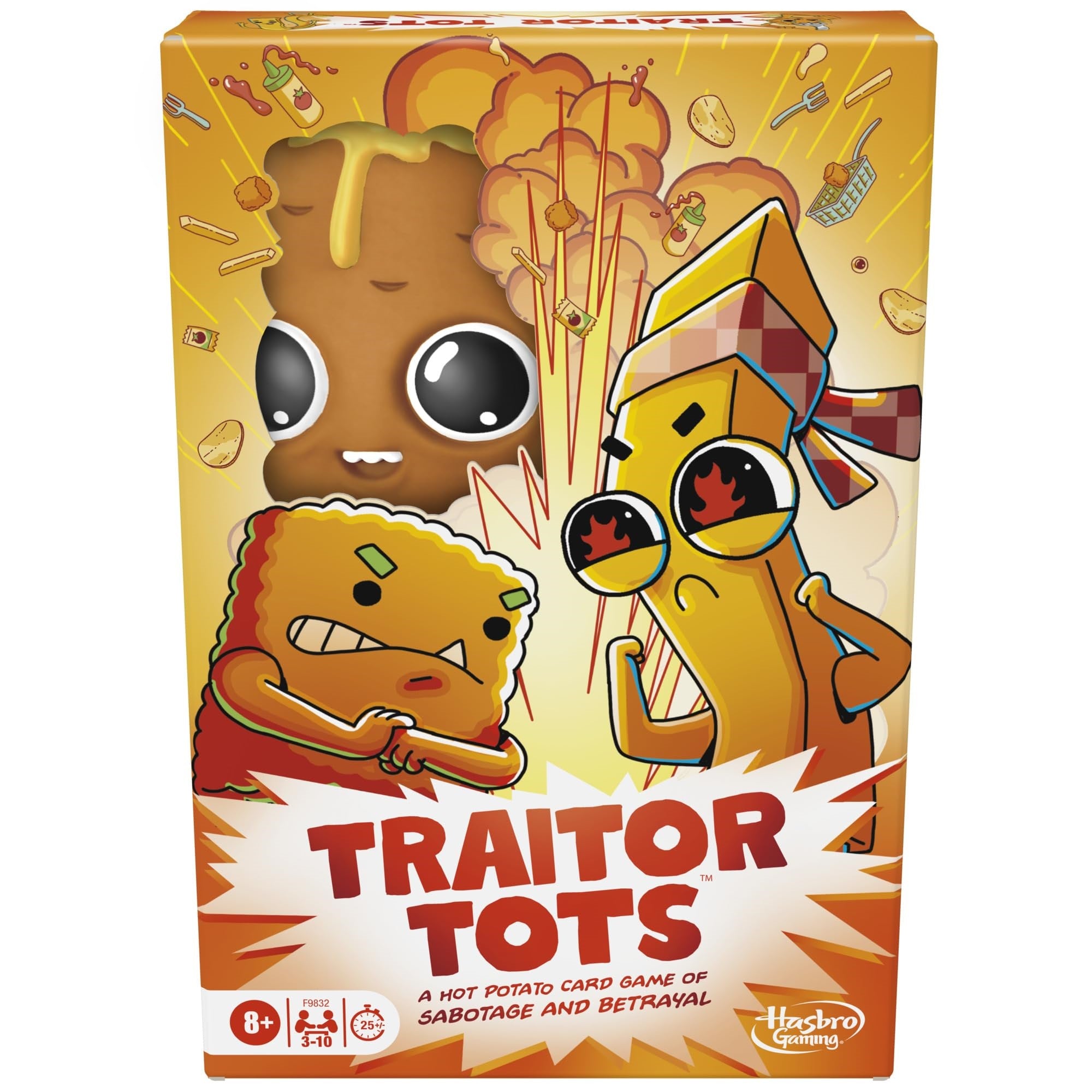 Hasbro Gaming Traitor Tots Card Game | Explosive Potato Party Card Game for Families and Adults | 3 to 10 Players | 25 Mins. Average | Indoor Summer Activities | Ages 8+