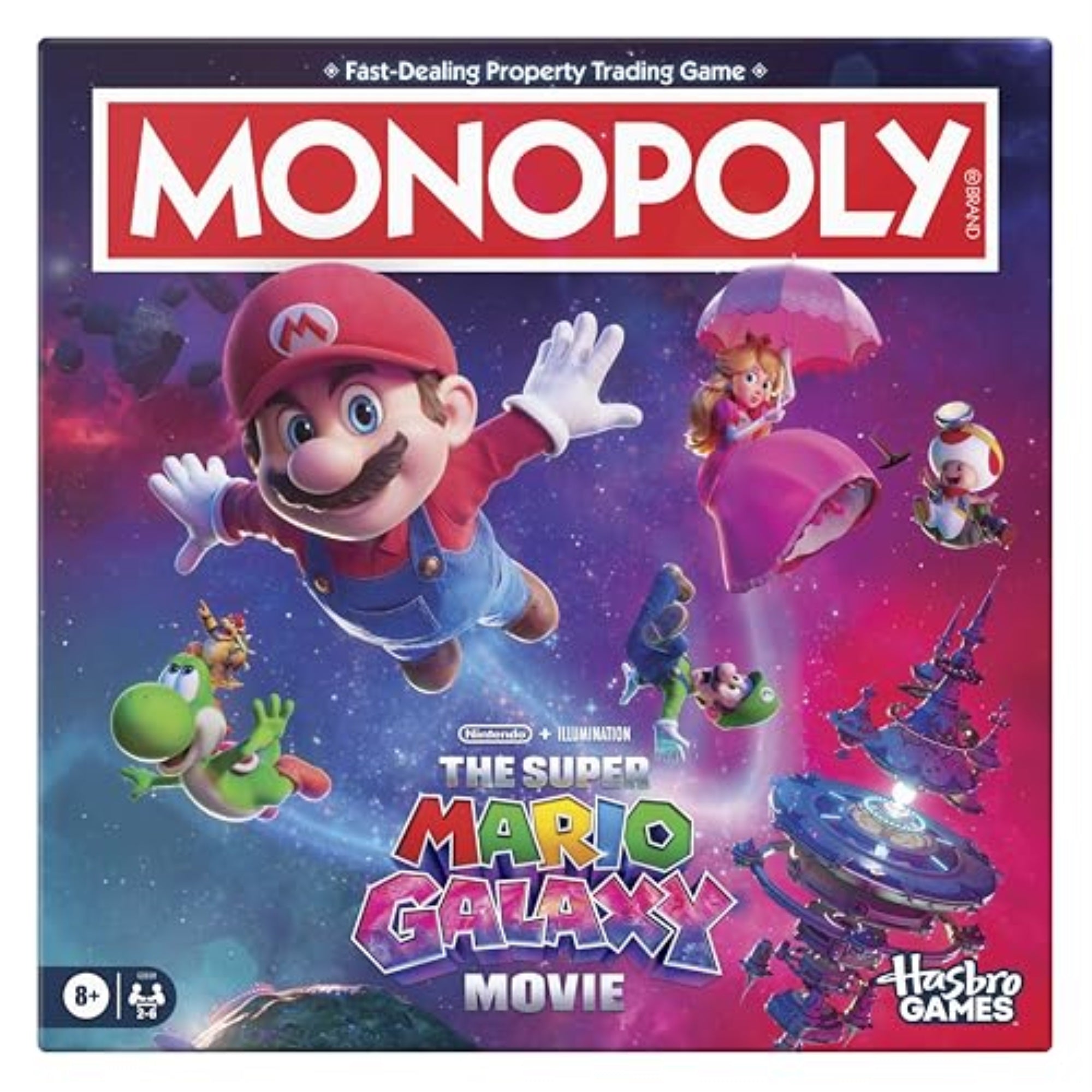 Monopoly: The Super Mario Galaxy Movie Edition Board Game I Fun Family Games for Kids, Teens, Adults | 2 to 6 Players | Ages 8+
