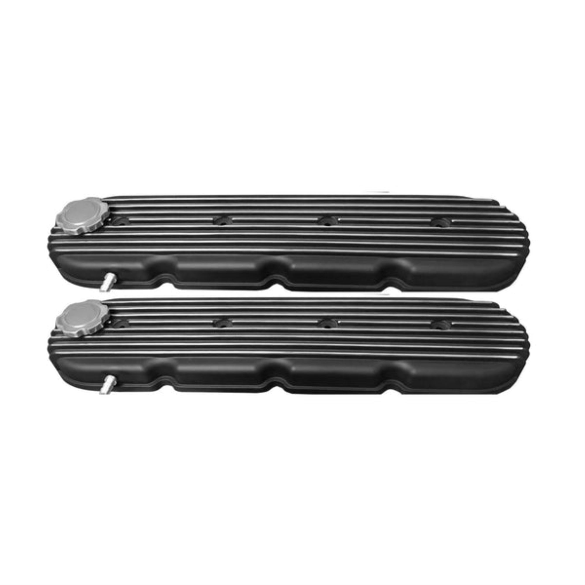 Aluminum Chevy LS FINNED Valve Covers - Black