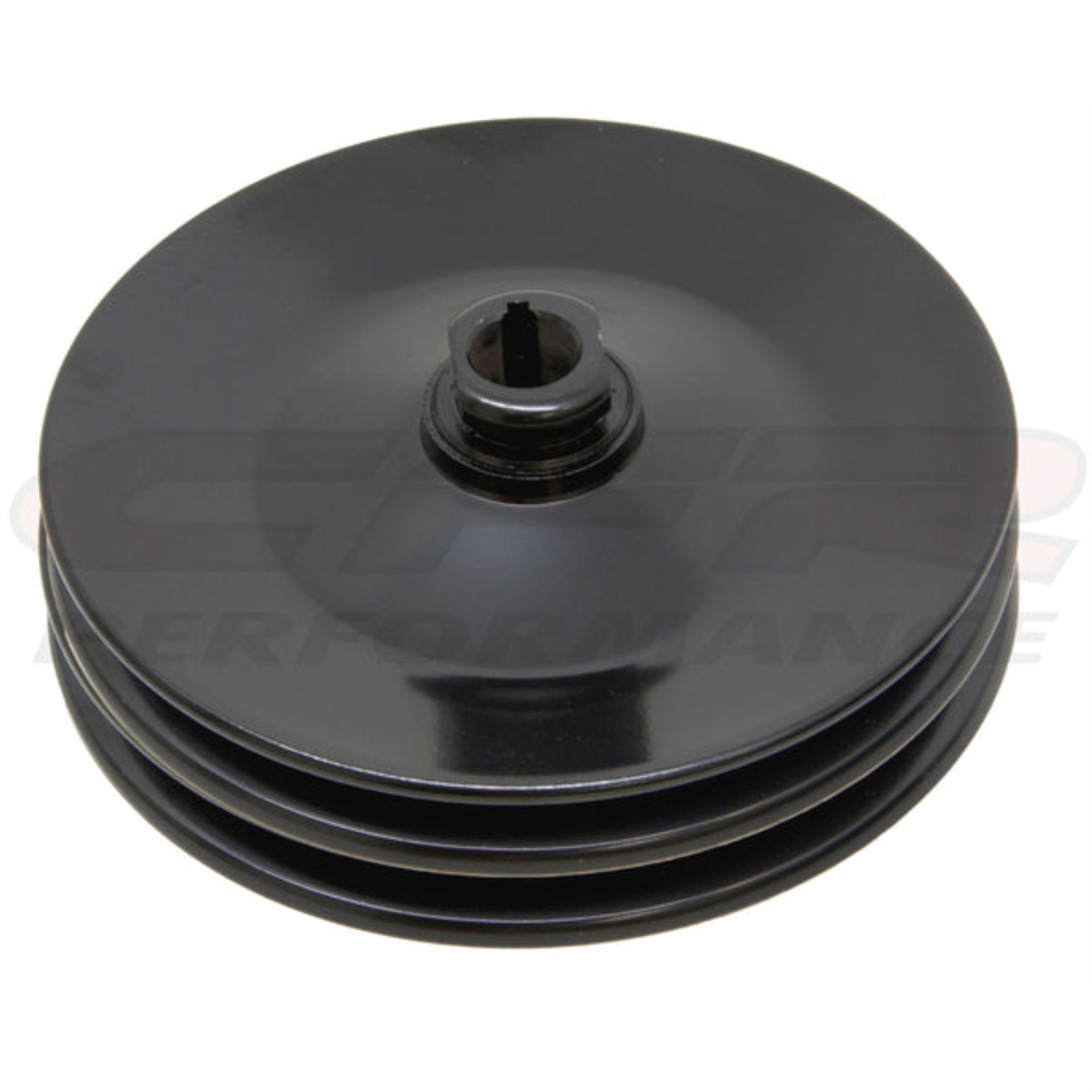 STEEL Compatible/Replacement for CHEVY GM KEY WAY POWER STEERING PUMP PULLEY 2 GROOVE - BLACK