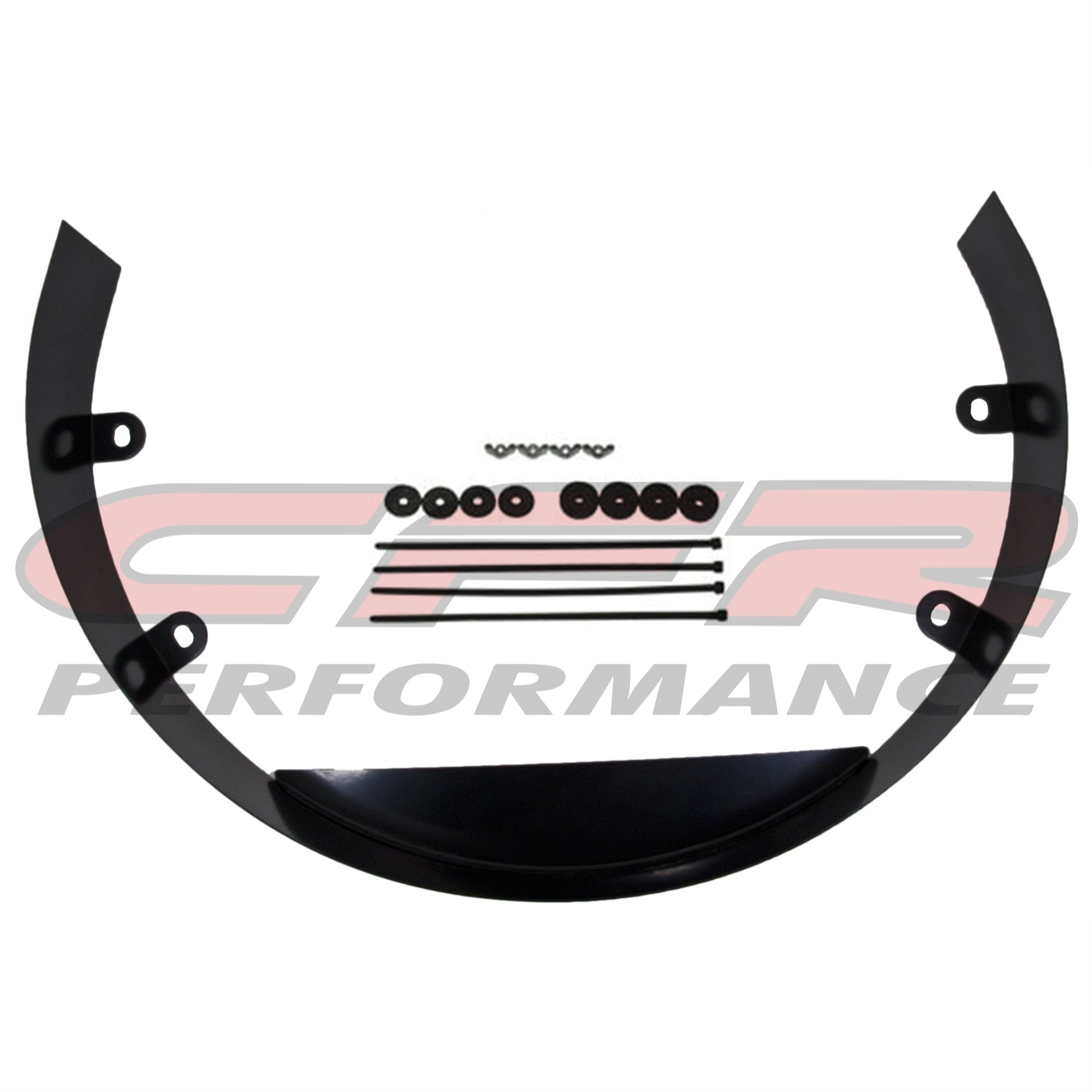 3″ Universal EDP Black Steel Cooling Fan Shroud - Compatible/Replacement for Chevy/Ford/Mopar