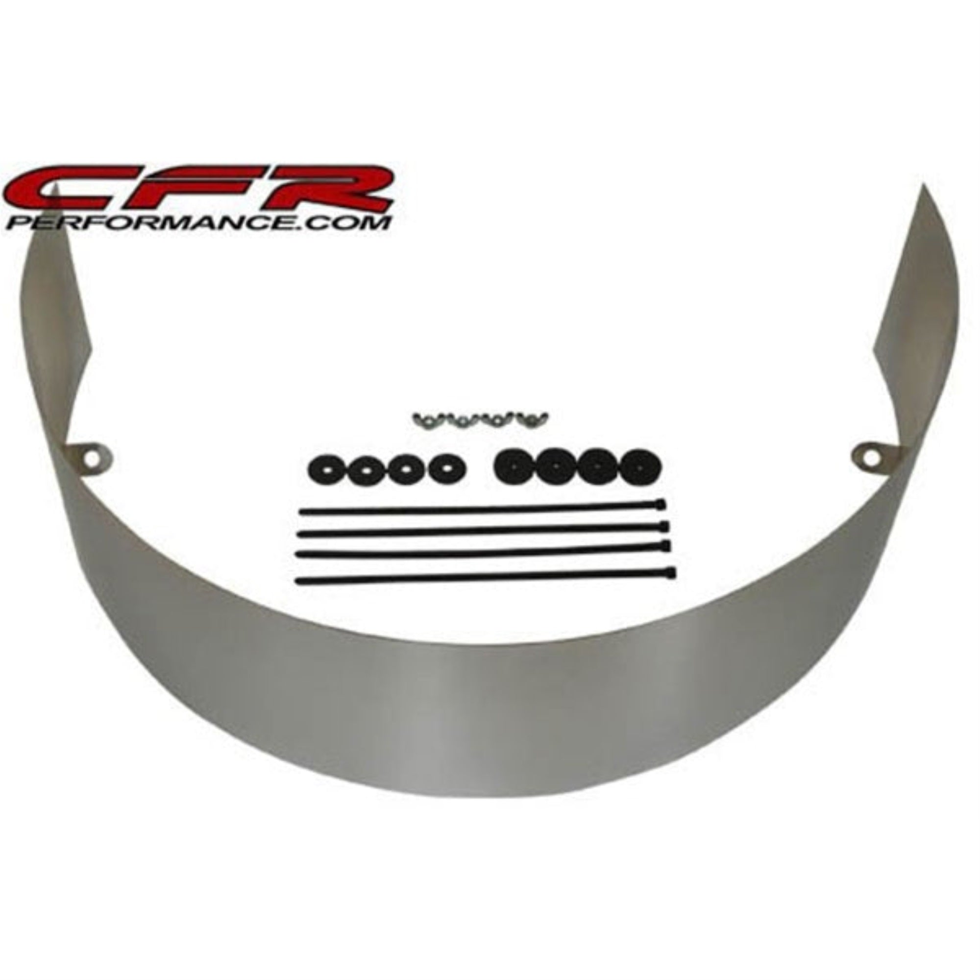 5-1/2″ Universal Chrome Steel Cooling Fan Shroud - Compatible/Replacement for Chevy/Ford/Mopar