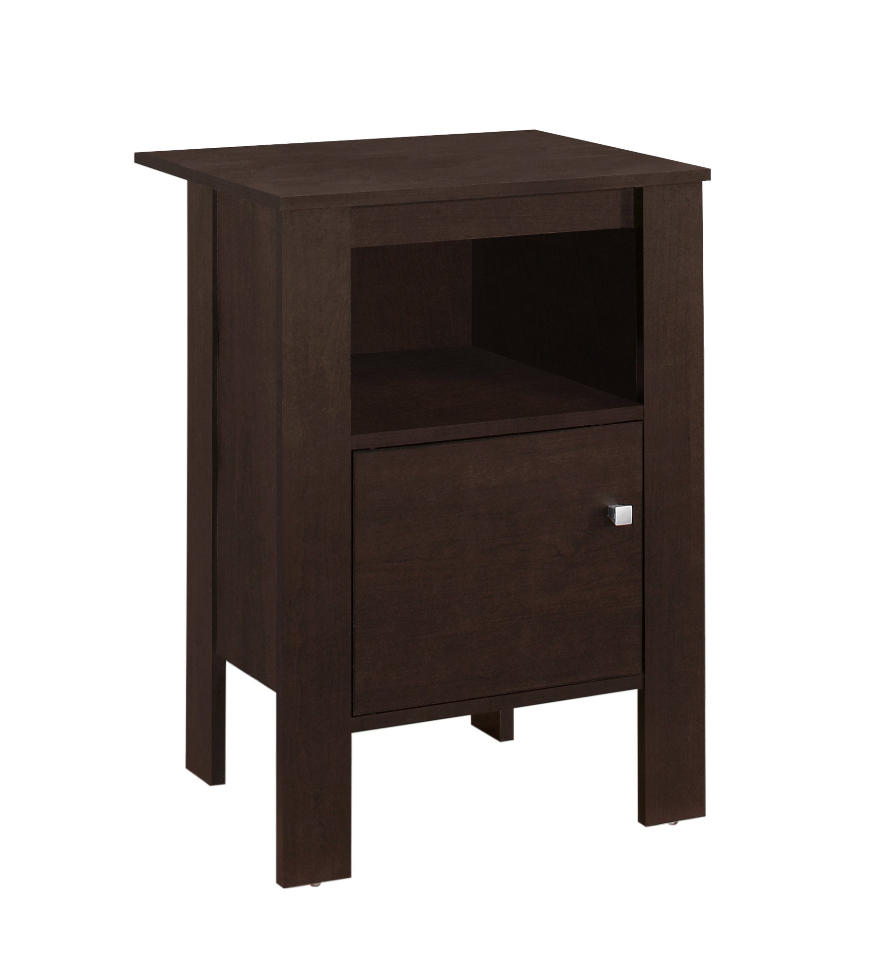 Accent Table, Side, End, Nightstand, Lamp, Storage, Living Room, Bedroom, Laminate, Brown, Transitional