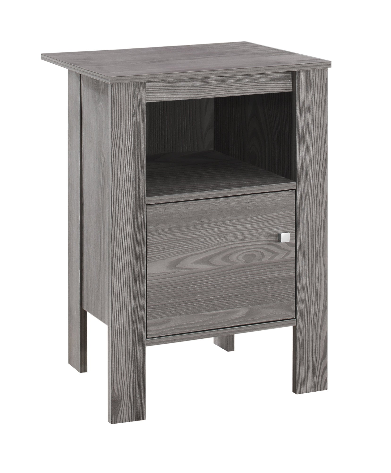 Accent Table, Side, End, Nightstand, Lamp, Storage, Living Room, Bedroom, Laminate, Grey, Transitional