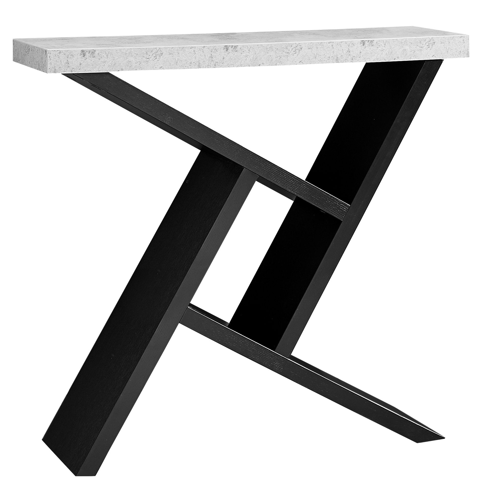 Accent Table, Console, Entryway, Narrow, Sofa, Living Room, Bedroom, Laminate, Grey, Black, Contemporary, Modern