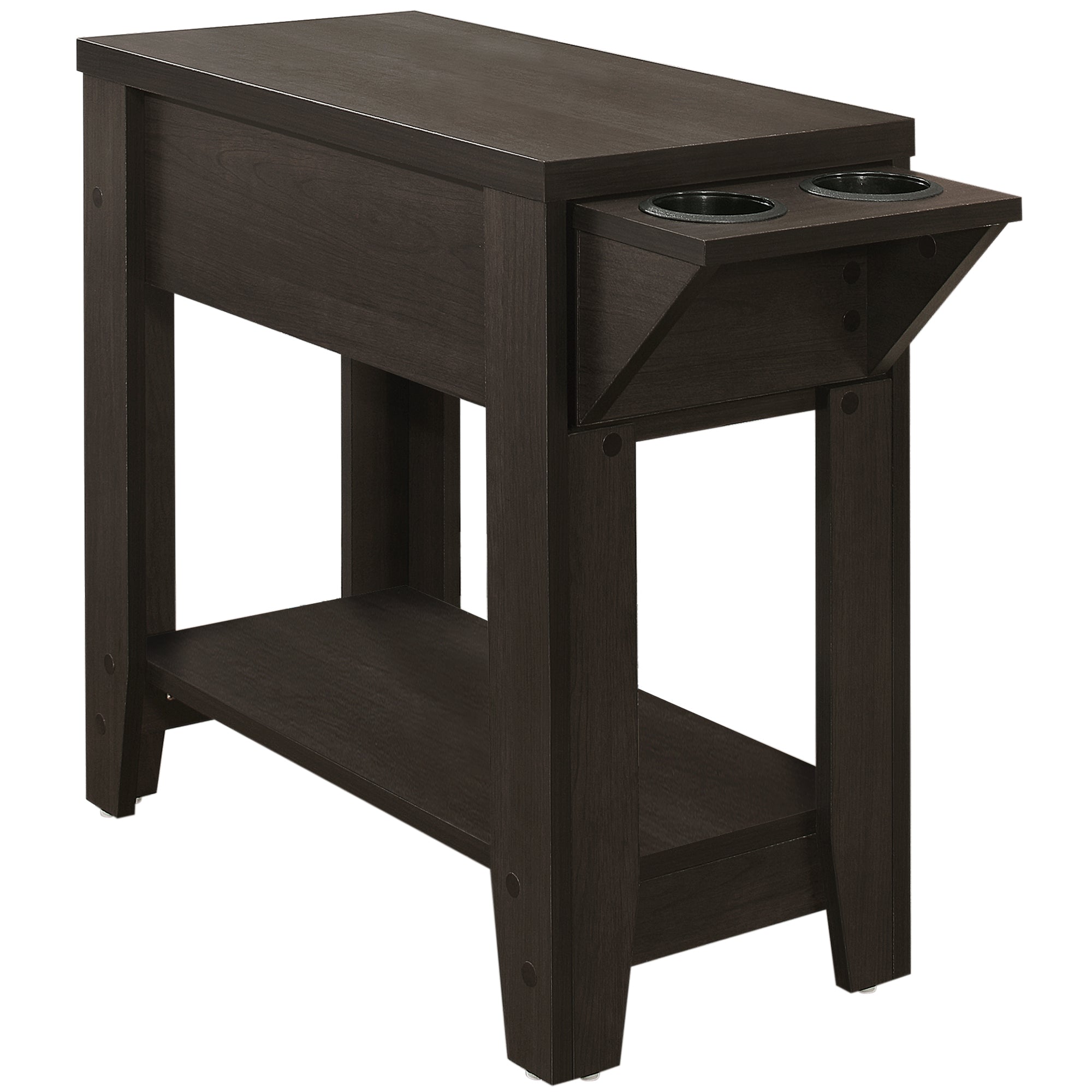 Accent Table, Side, End, Storage, Lamp, Living Room, Bedroom, Laminate, Brown, Transitional