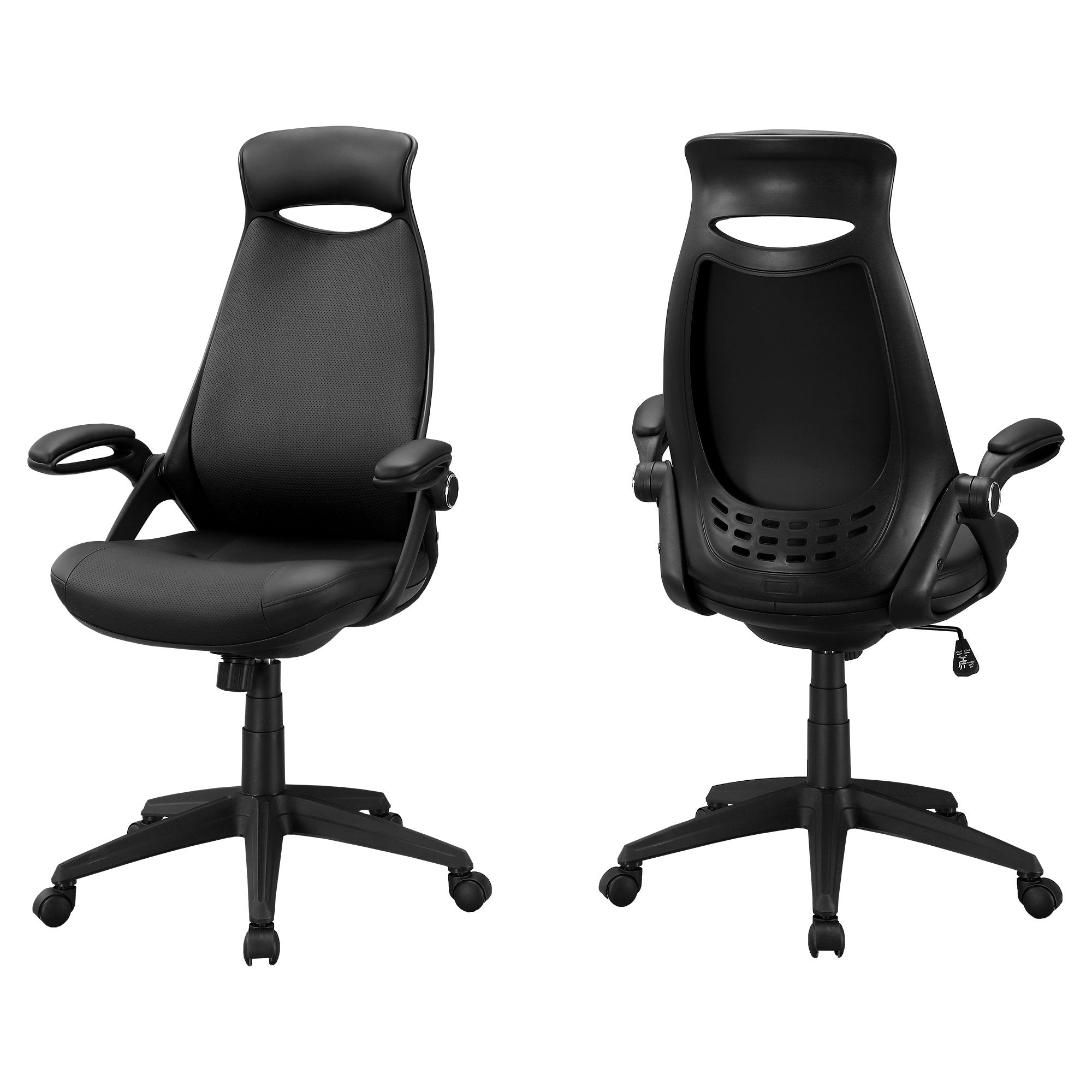 Office Chair, Adjustable Height, Swivel, Ergonomic, Armrests, Computer Desk, Work, Metal, Fabric, Black, Contemporary, Modern