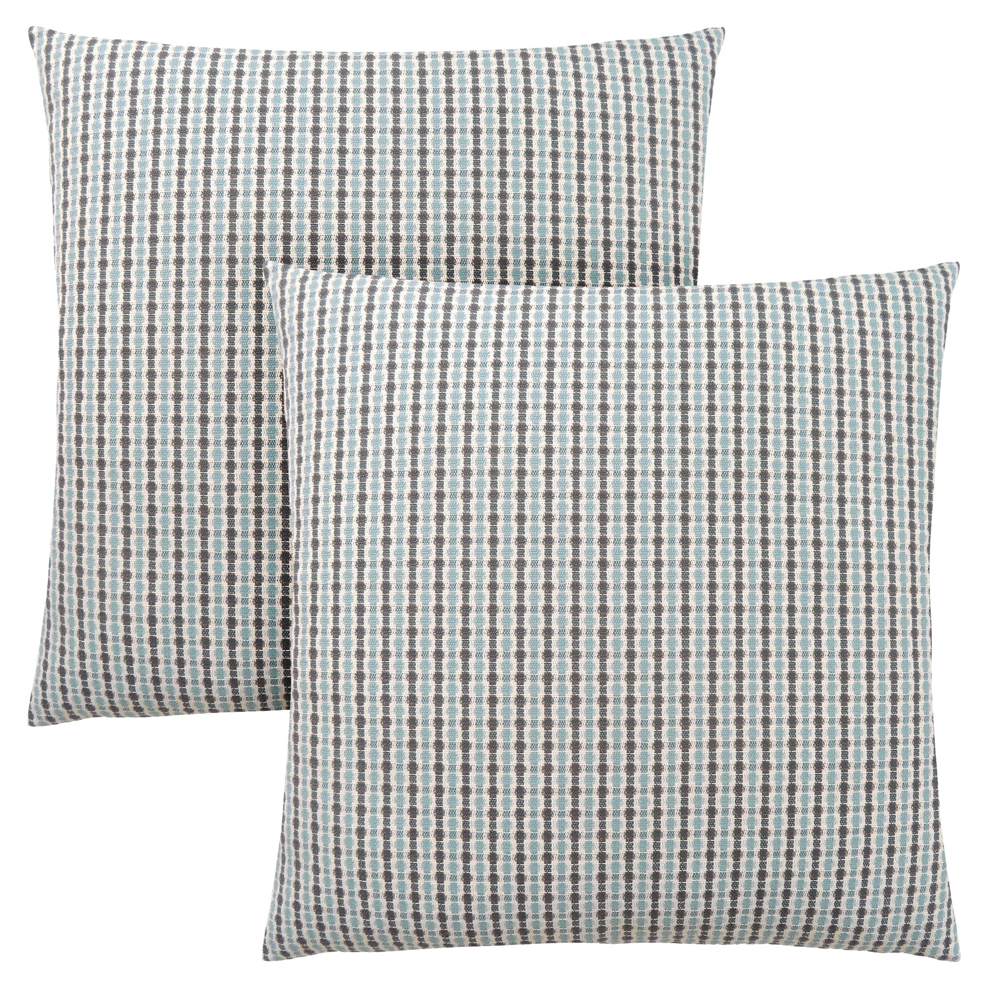 Pillows, Set Of 2, 18 X 18 Square, Insert Included, Decorative Throw, Accent, Sofa, Couch, Bedroom, Polyester, Hypoallergenic, Blue, Grey, Modern