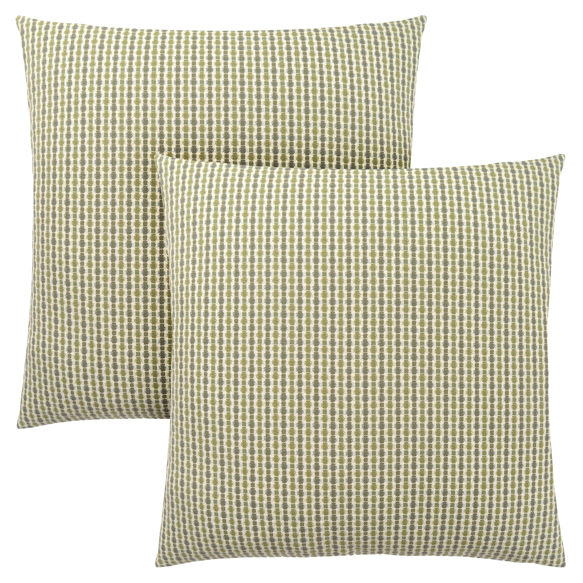 Pillows, Set Of 2, 18 X 18 Square, Insert Included, Decorative Throw, Accent, Sofa, Couch, Bedroom, Polyester, Hypoallergenic, Green, Modern