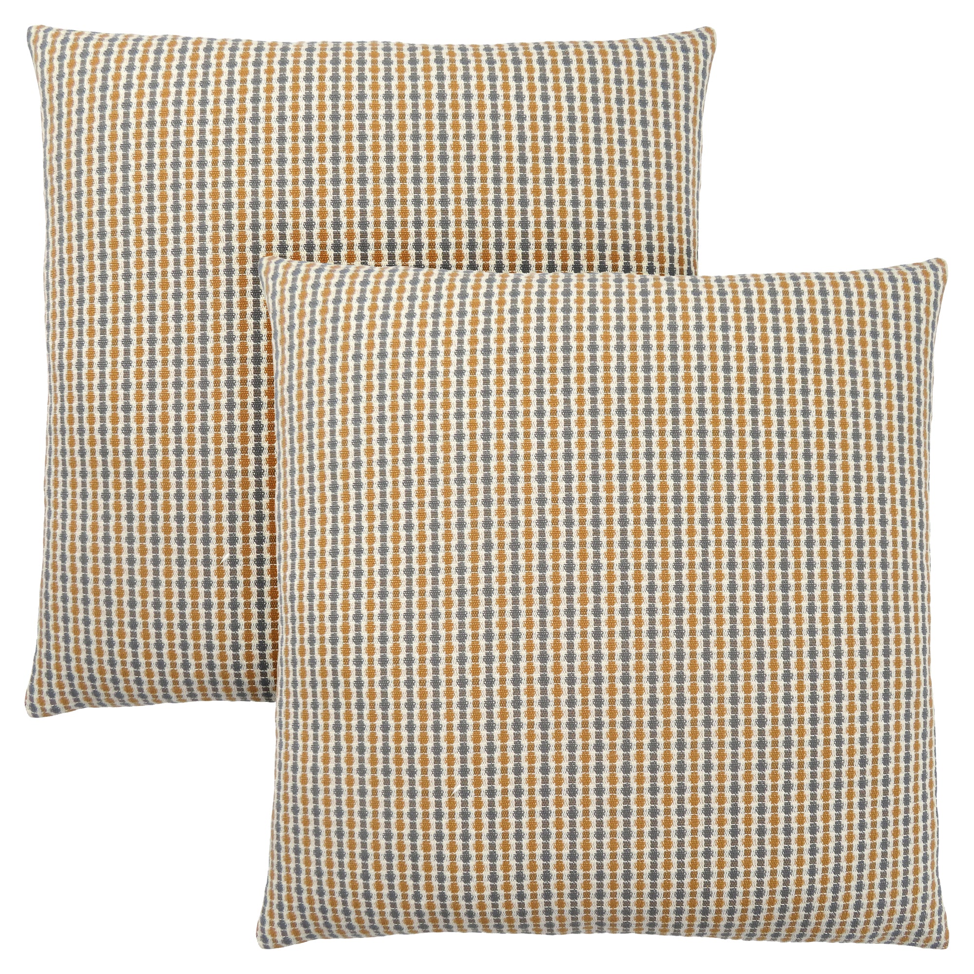 Pillows, Set Of 2, 18 X 18 Square, Insert Included, Decorative Throw, Accent, Sofa, Couch, Bedroom, Polyester, Hypoallergenic, Gold, Grey, Modern