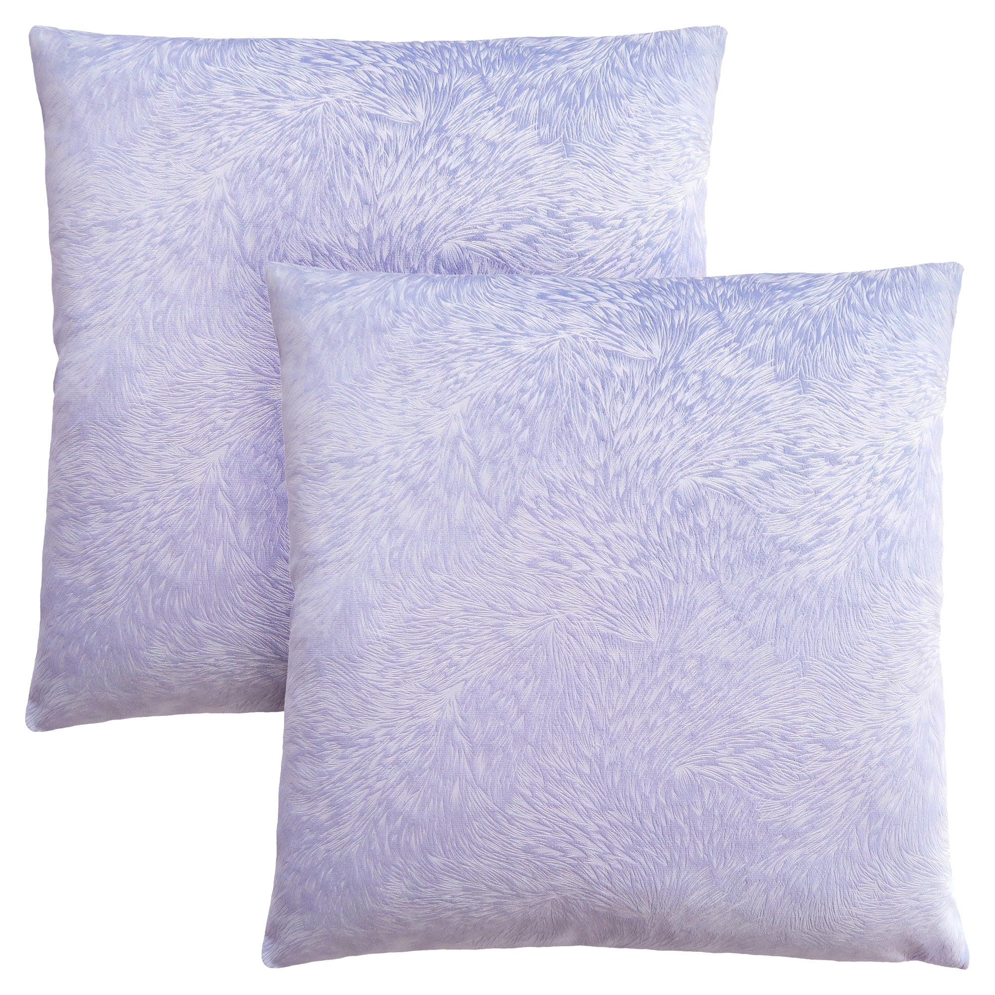 Pillows, Set Of 2, 18 X 18 Square, Insert Included, Decorative Throw, Accent, Sofa, Couch, Bedroom, Polyester, Hypoallergenic, Purple, Modern