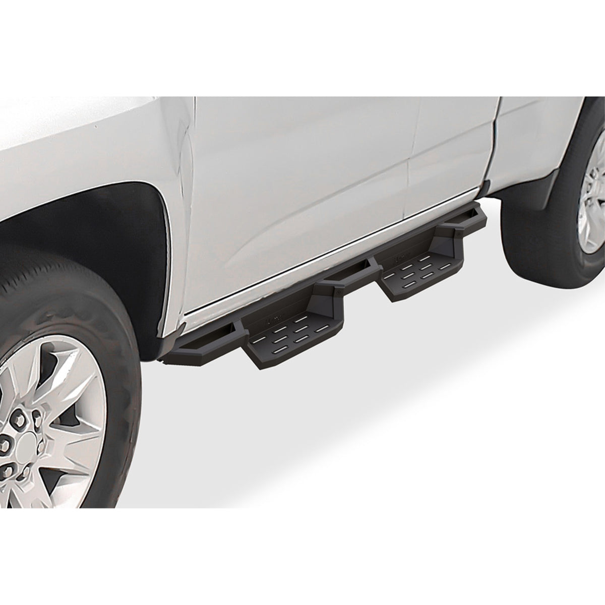 2015-2021 Chevrolet Colorado Extended Cab\ 2015-2021 Gmc Canyon Extended Cab 6061 Aircraft Aluminum Alloy Matte Black Finishing Square Tube Drop Style