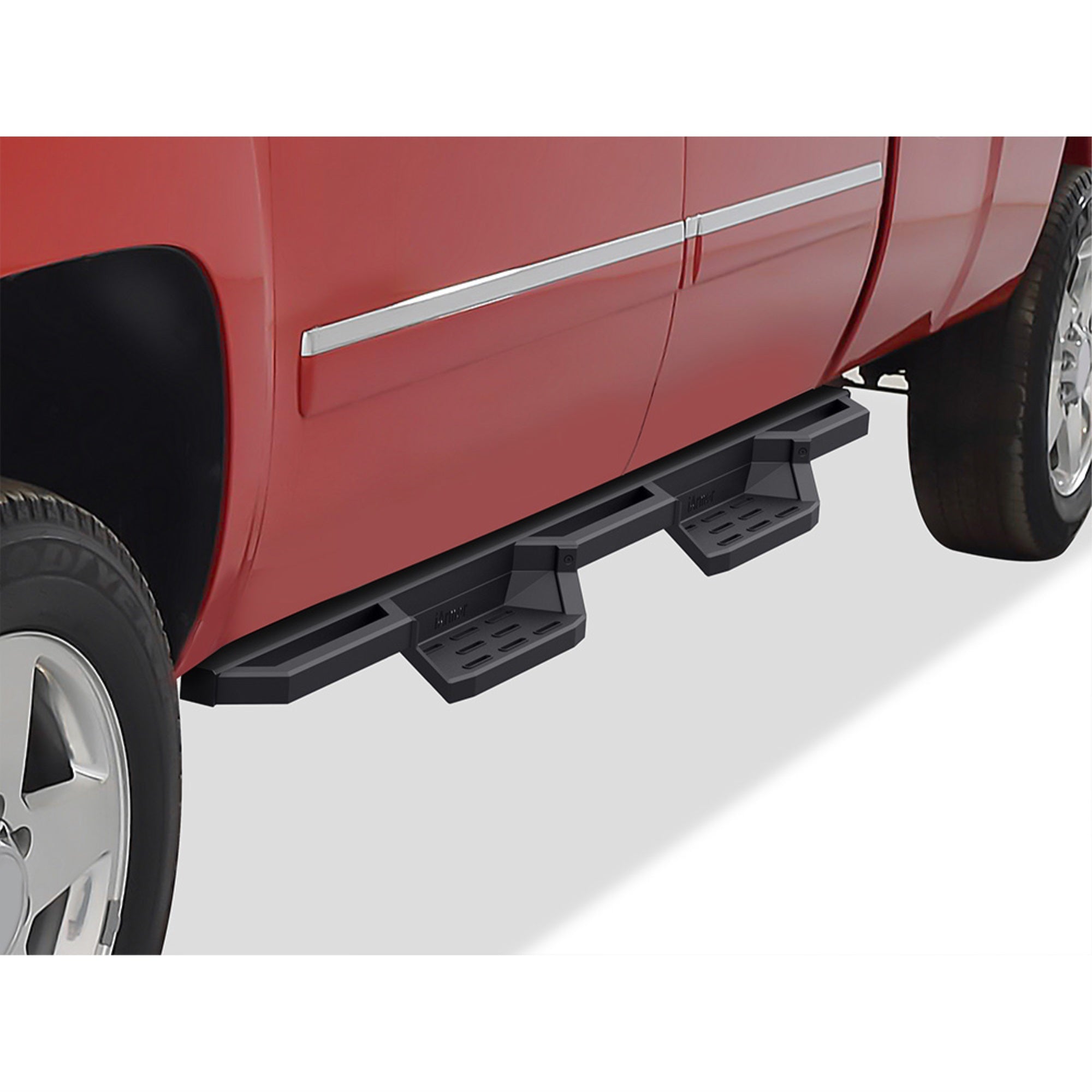 2001-2007 Chevy/Gmc Silverado/Sierra 'Classic' 1500/1500Hd/2500/2500Hd/3500 Crew Cab 6061 Aircraft Aluminum Alloy Matte Black Finishing Square Tube Drop Style