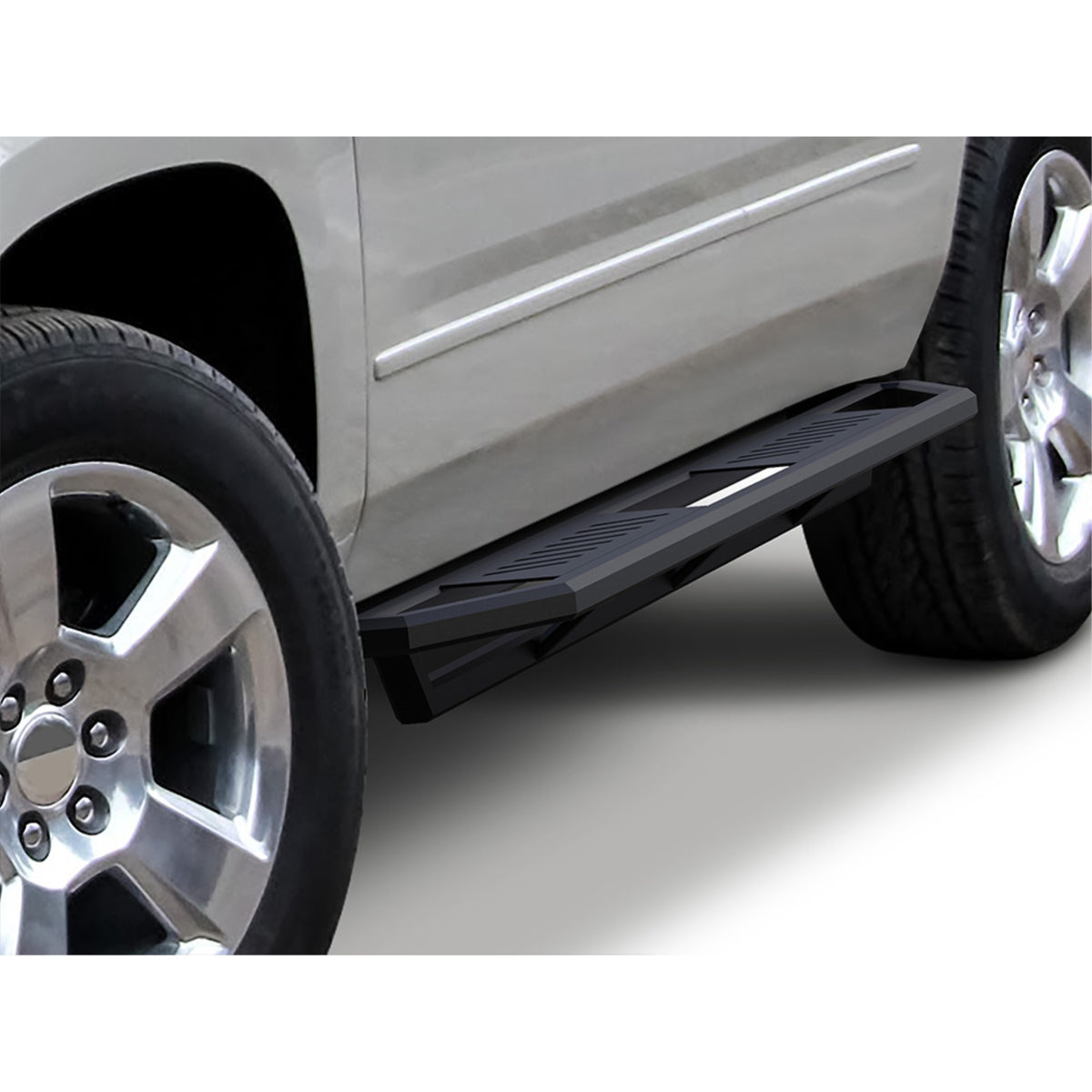 2005-2020 Chevy Tahoe 4-Door (Excl. Z71 & Hybrid)\ 2005-2020 Gmc Yukon 4-Door (Excl. Yukon Xl & Z71 & Hybrid)\ 2002-2006 Chevy Avalanche (W/Cladding) 6061 Aircraft Aluminum Alloy Matte Black Finishing Square Tube