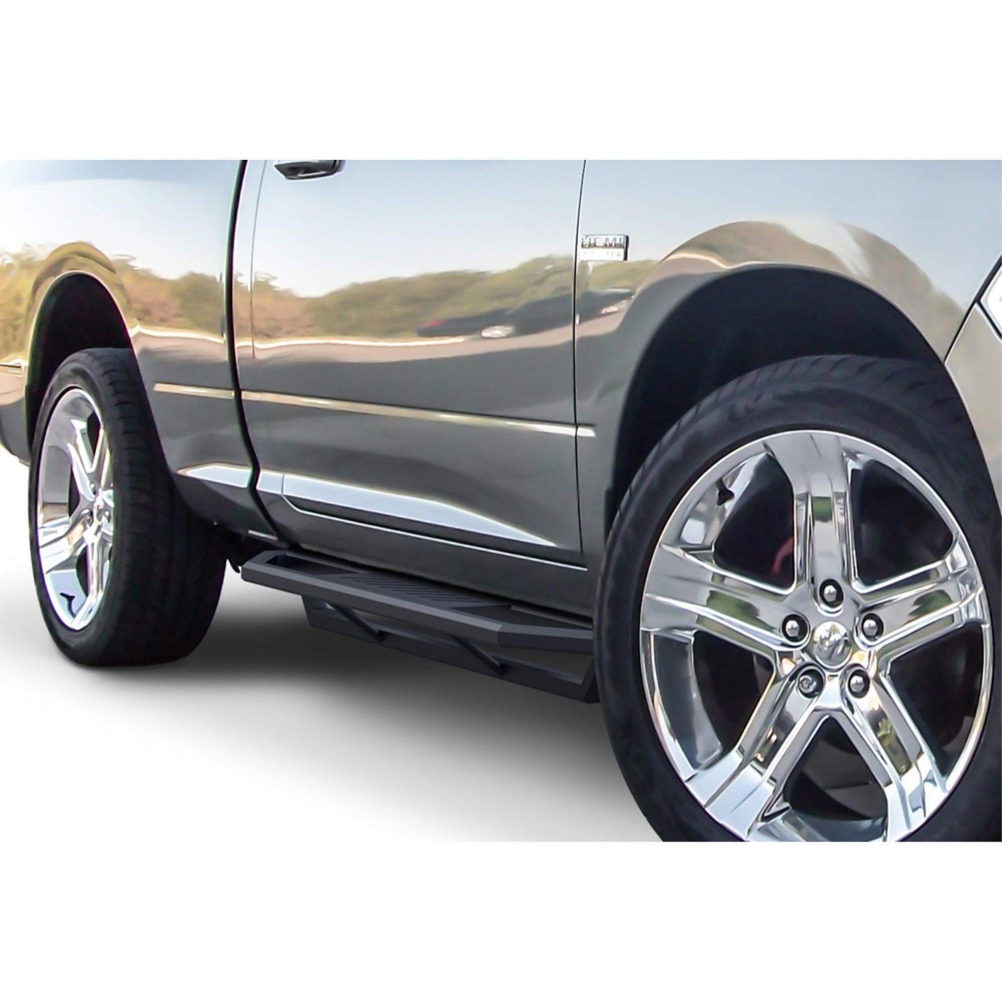2009-2018 Dodge Ram 1500 Regular Cab(Incl. 2019-2020 RAM 1500 Classic)\ 2010-2021 Dodge Ram 2500/3500/4500/5500 Regular Cab 6061 Aircraft Aluminum Alloy Matte Black finishing Square Tube