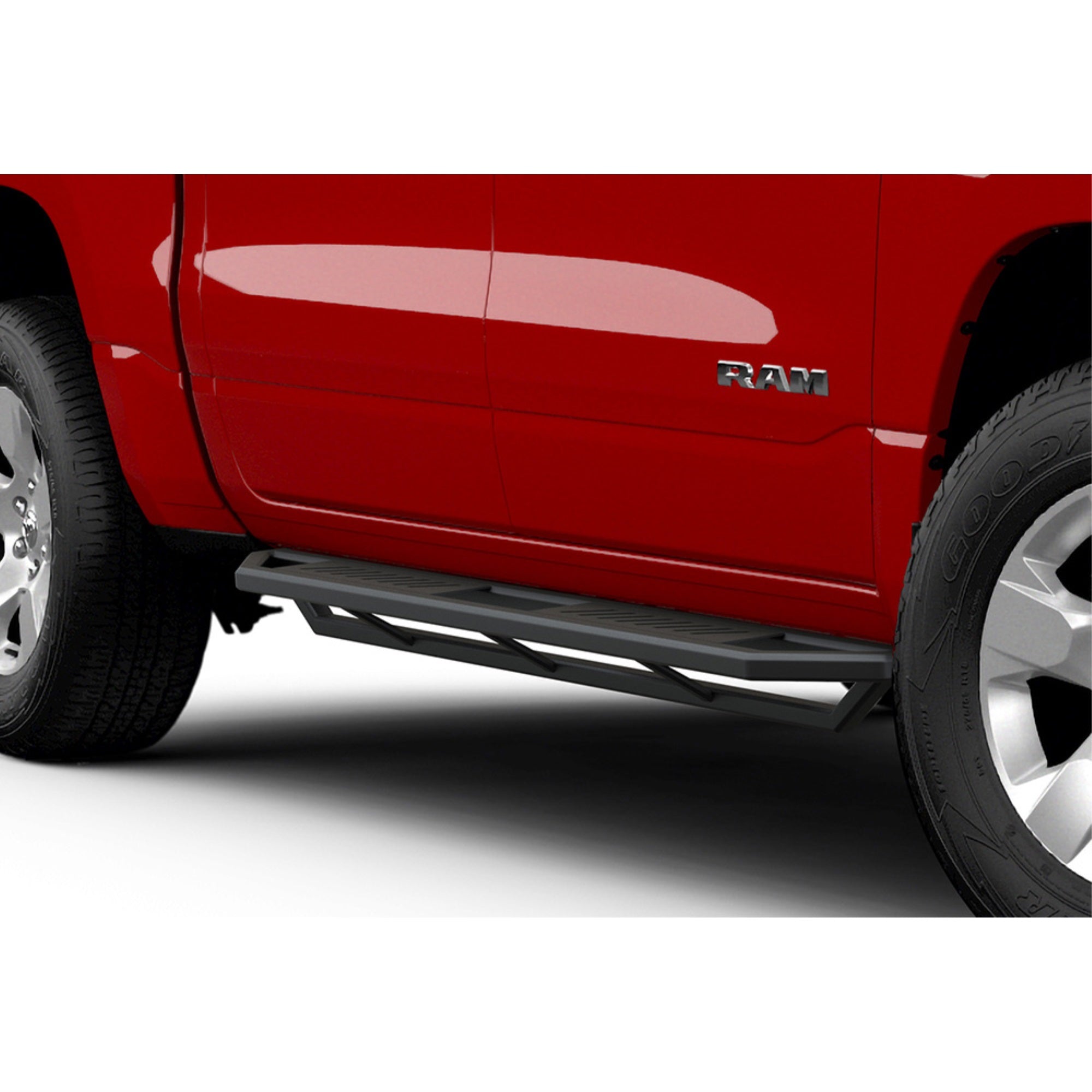 2019-2021 Ram 1500 Crew Cab (Excl. 2019-2020 Ram 1500 Classic) 6061 Aircraft Aluminum Alloy Matte Black finishing Square Tube