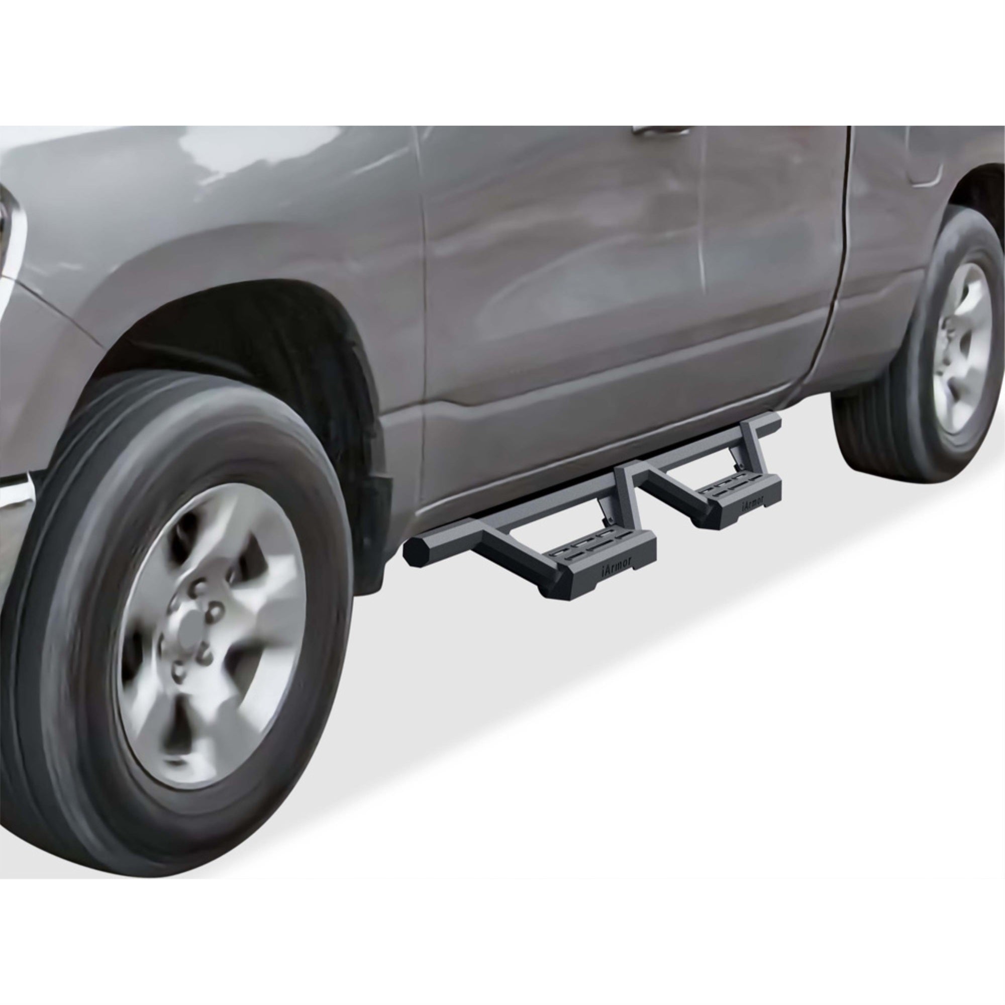 Stainless Steel with 6061 Aluminum Step Pad Both Sides Nerf Bar M3 2019-2025 Ram 1500 Quad Cab (Excl. 2019-2024 Ram 1500 Classic)