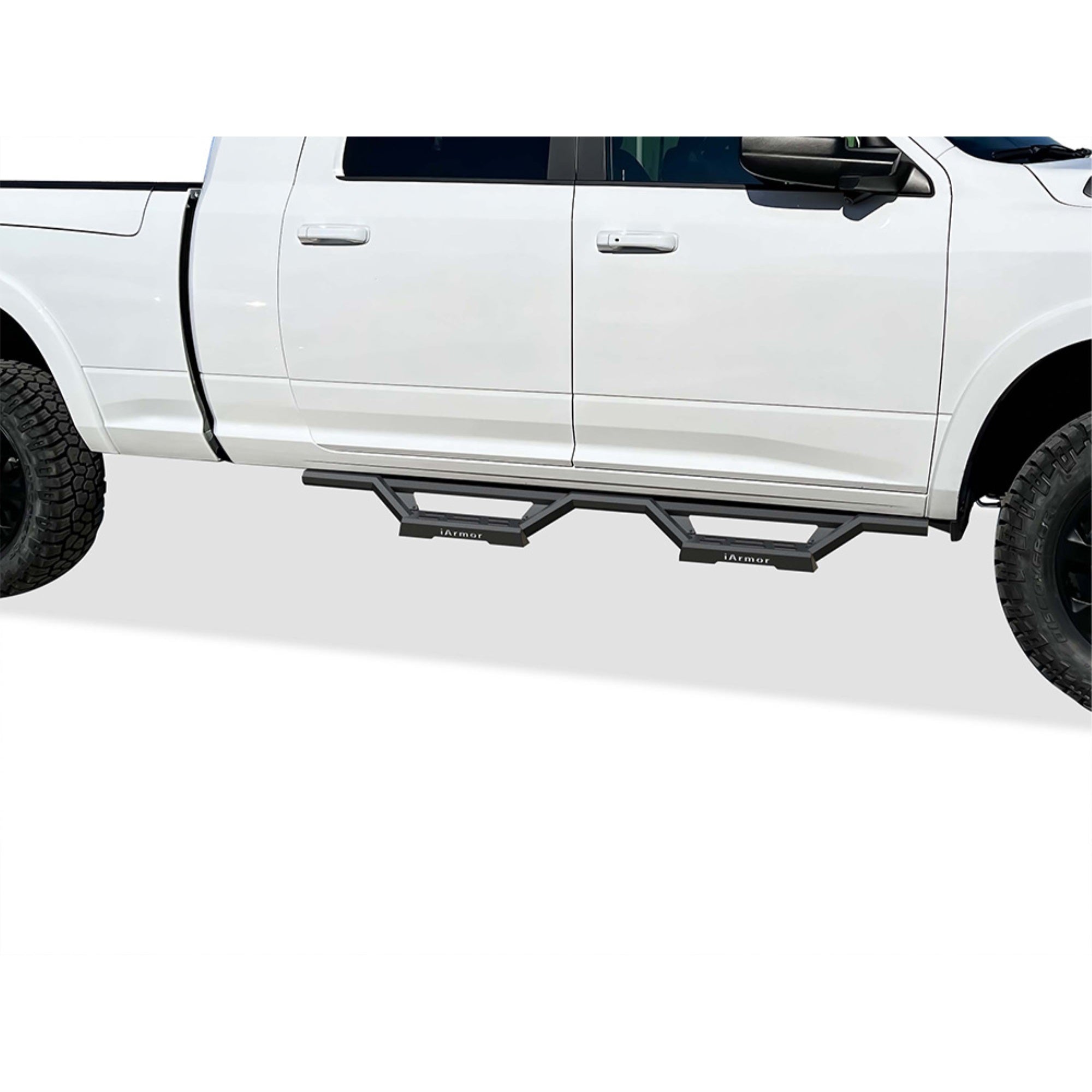 Stainless Steel with 6061 Aluminum Step Pad Both Sides Nerf Bar M3 2010-2024 Dodge Ram 2500/3500 Mega Cab