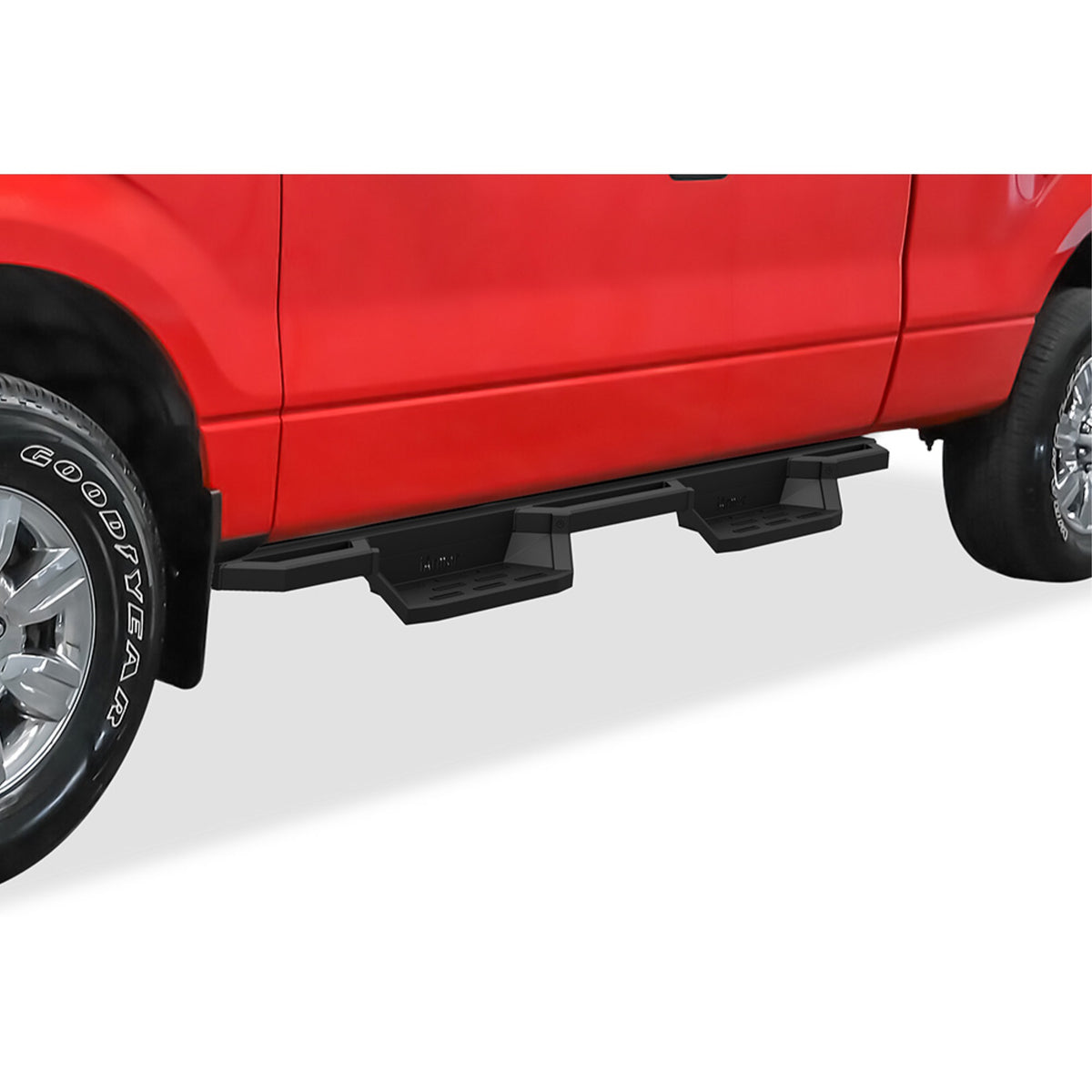 2009-2014 Ford F-150 Supercab 6061 Aircraft Aluminum Alloy Matte Black Finishing Square Tube Drop Style