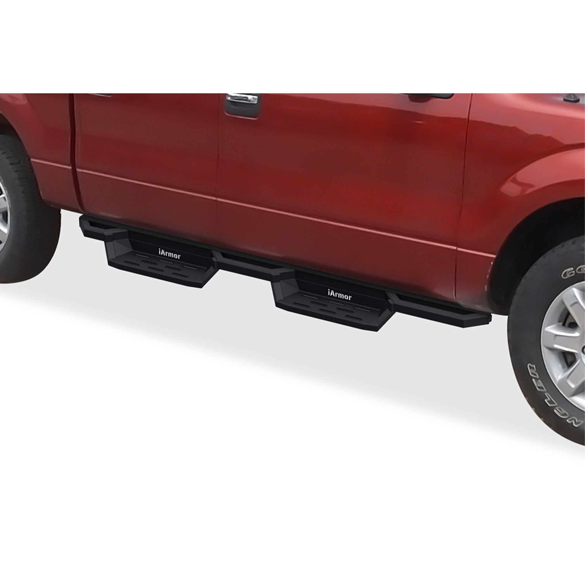 2009-2014 Ford F-150 SuperCrew Cab 6061 Aircraft Aluminum Alloy Matte Black finishing Square Tube Drop Style