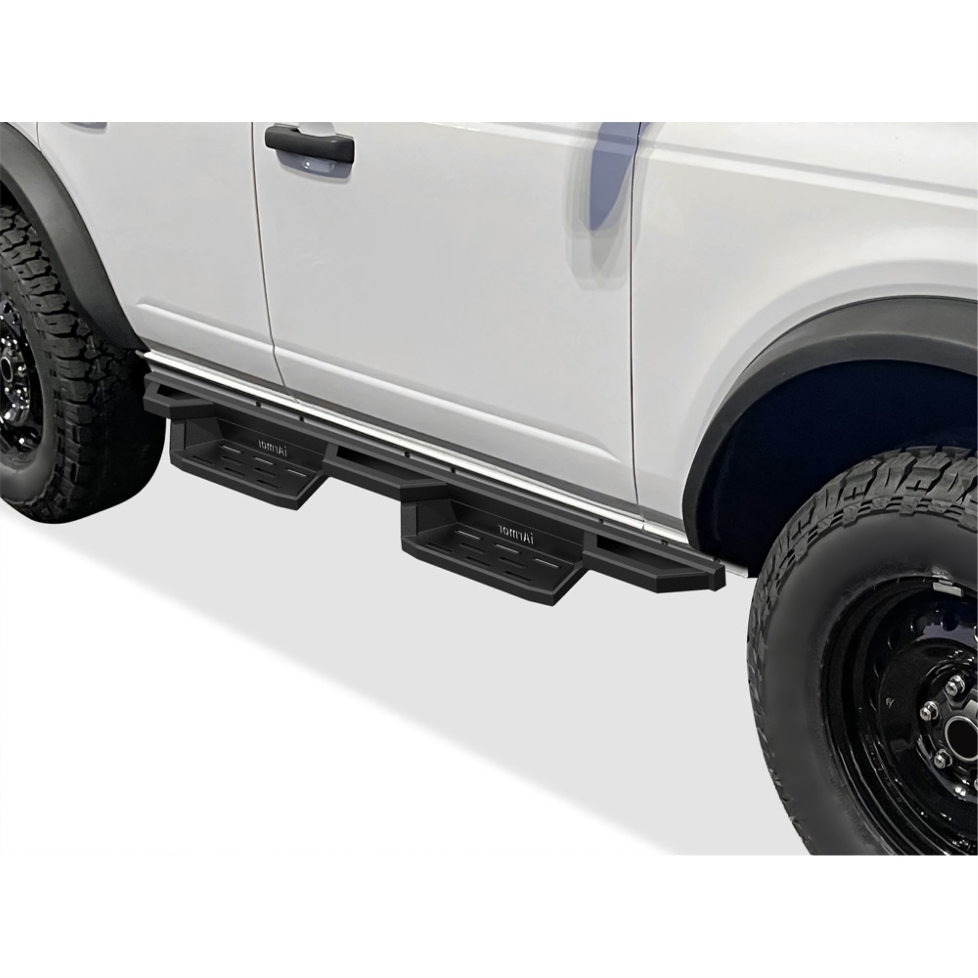 Stainless Steel With 6061 Aluminum Step Pad Both Sides Nerf Bar St 2021-2025 Ford Bronco 4 Door