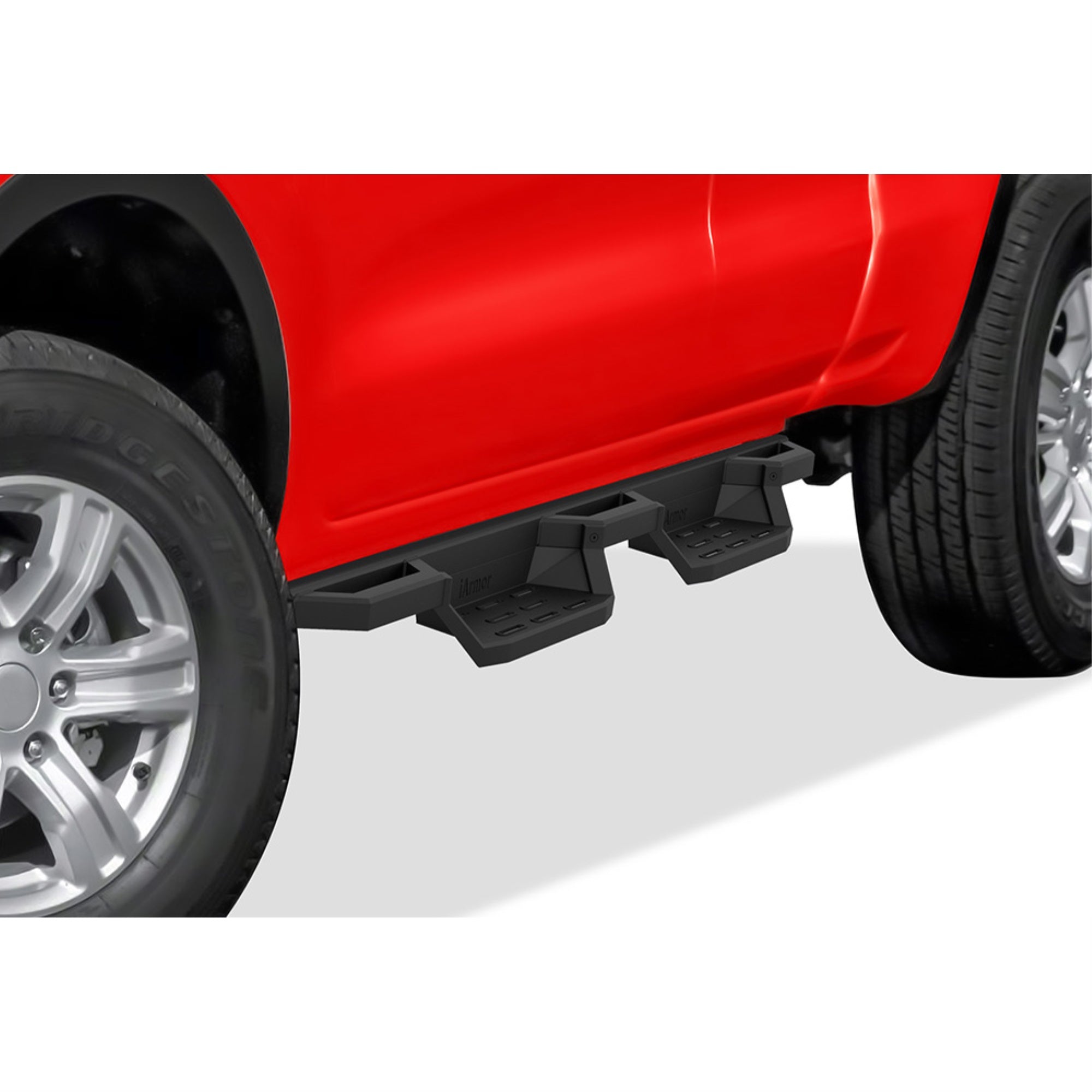 2019-2021 Ford Ranger Supercab (For 2-Door) 6061 Aircraft Aluminum Alloy Matte Black Finishing Square Tube Drop Style